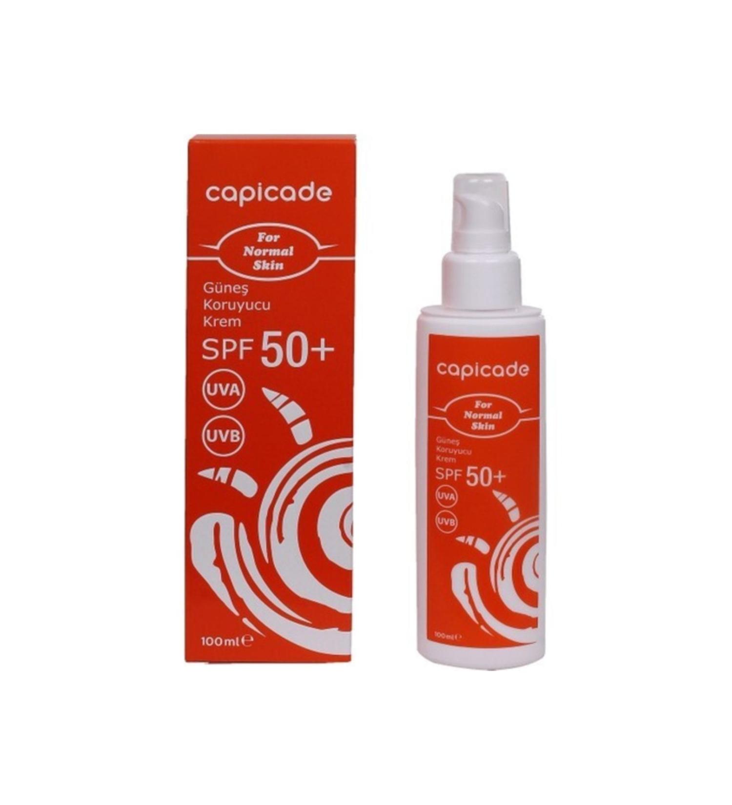 Capicade Sunscreen Cream Spf50+ 100ml For Normal Skin