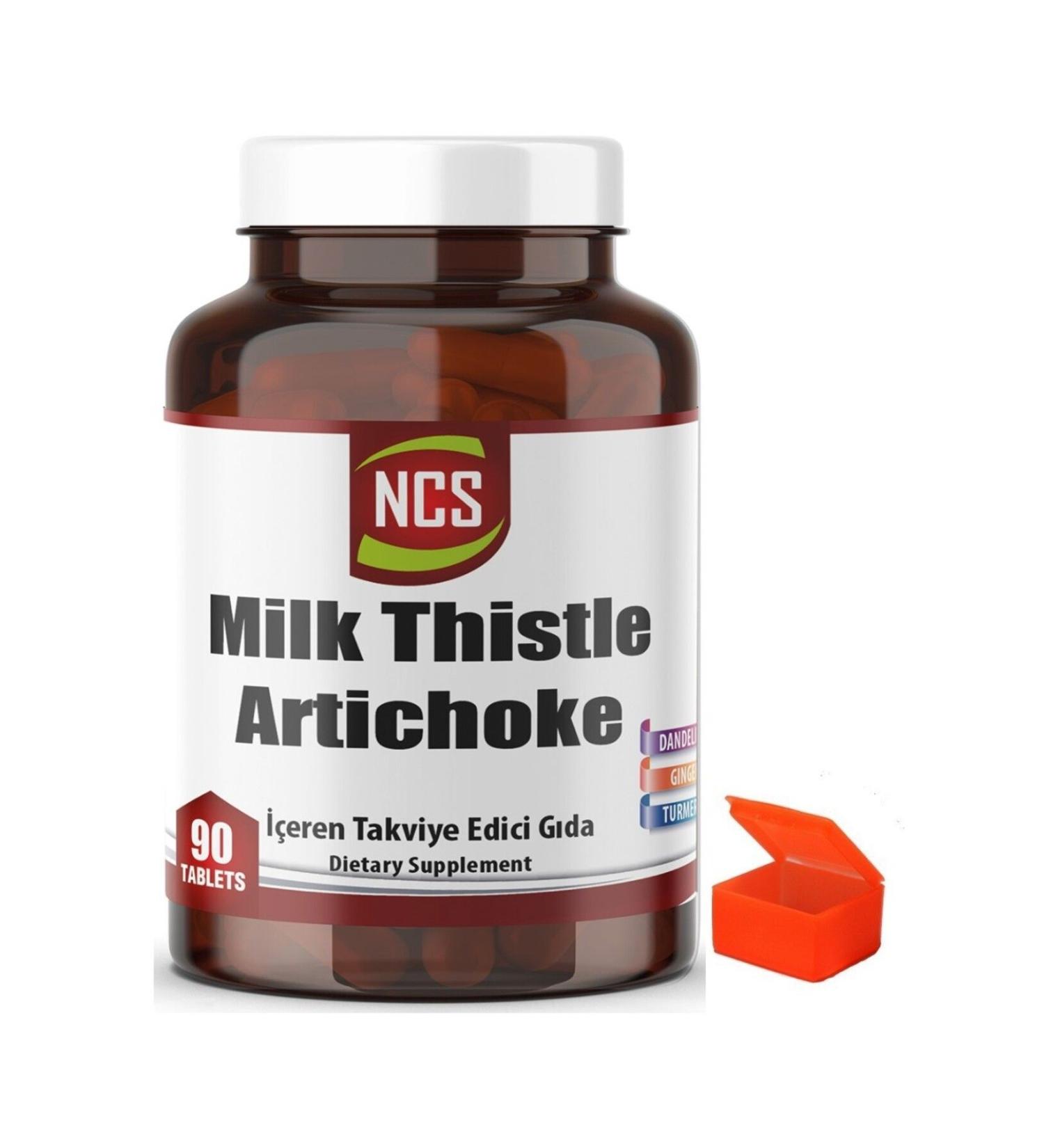 Ncs Milk Thistle Artichoke Turmeric 90 Tablets - Pill Box