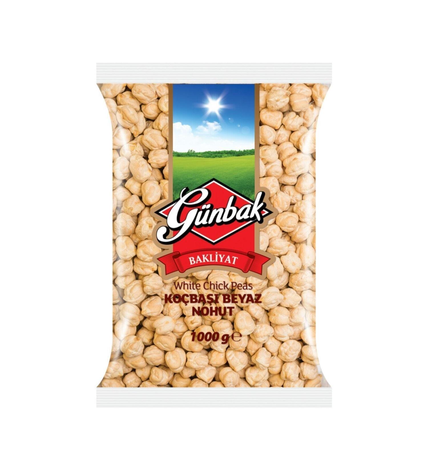 Gunbak Ramshead White Chickpeas 1 Kg X 2 Pieces