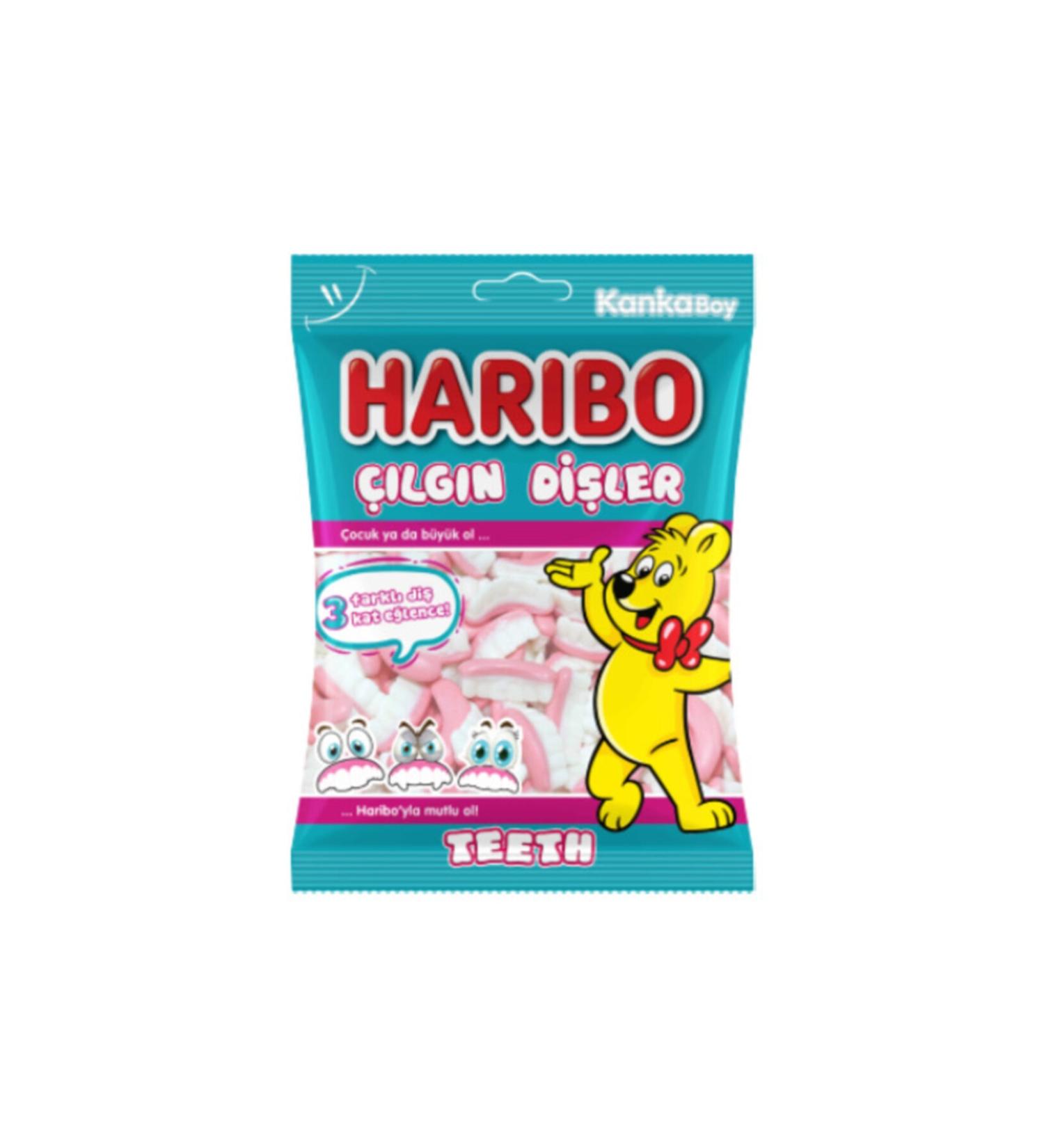 Haribo Crazy Teeth 80 gr X 5 Pcs