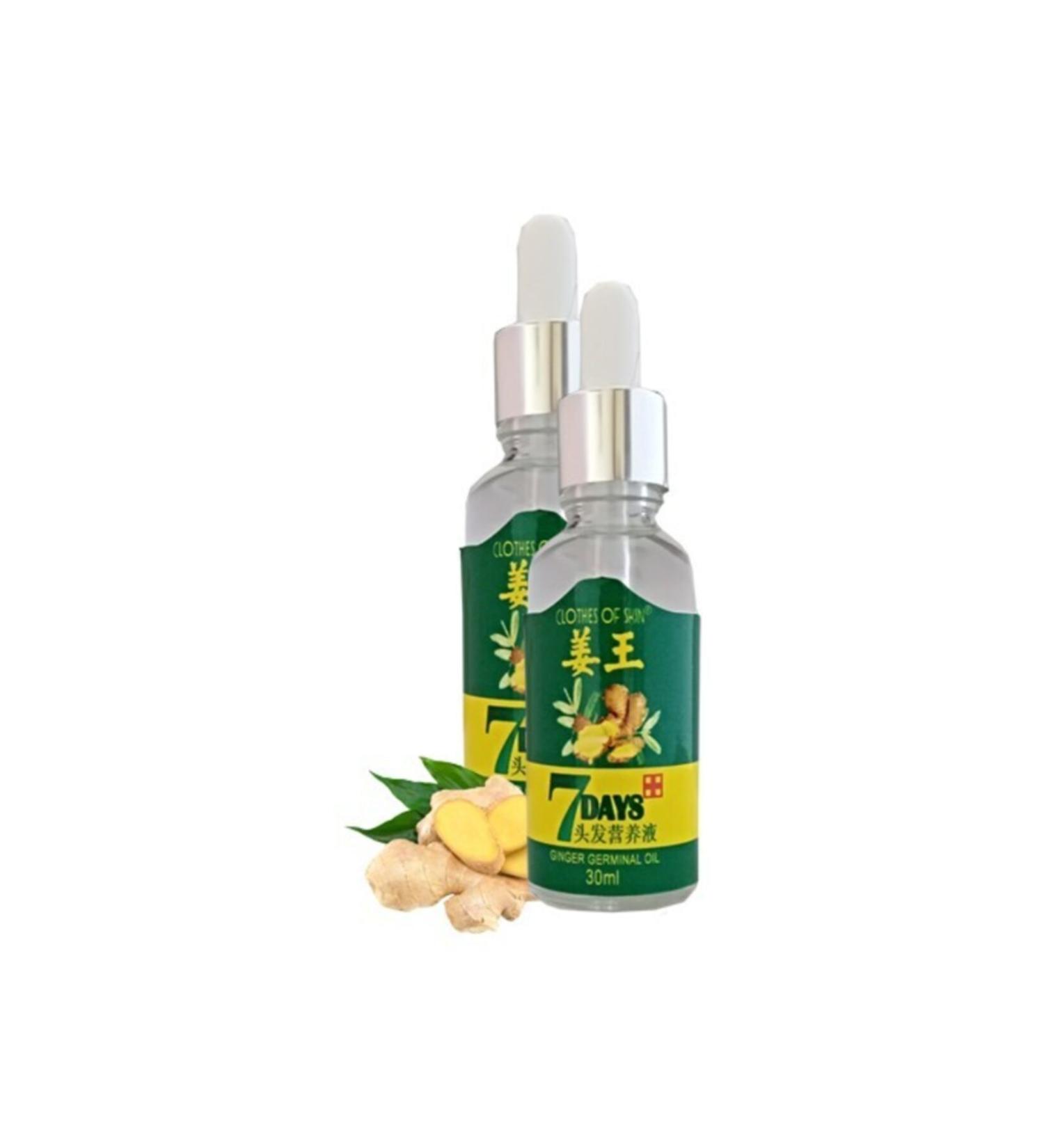 7DAYS 7 Days 30ml Gingergerminalessentialoil Hair Growth Loss Treatment Serum Unisex 2 Pieces Hair Care Oil
