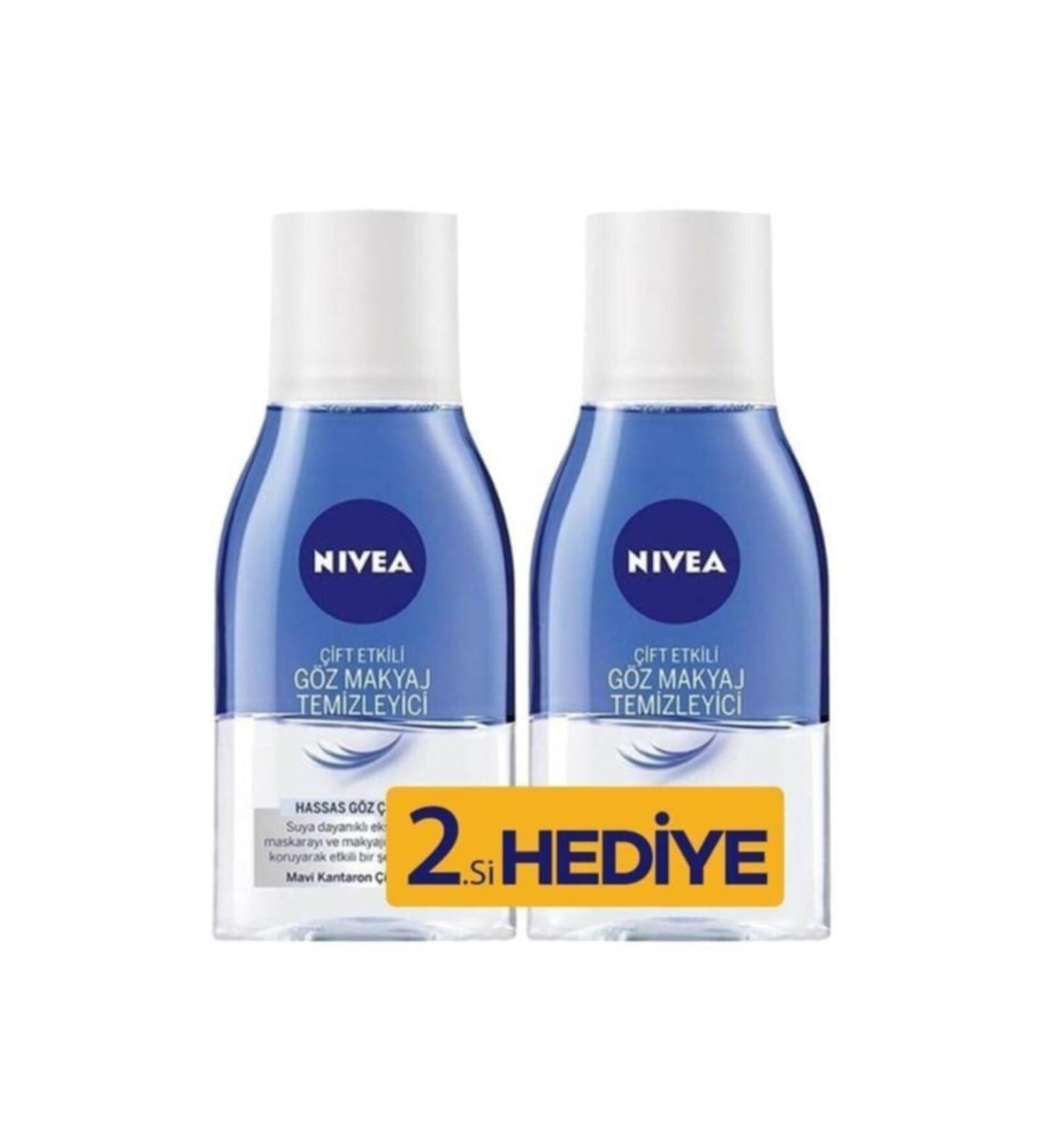 NIVEA Double Effect Eye Make-Up Remover 125 ml + 125 ml Gift
