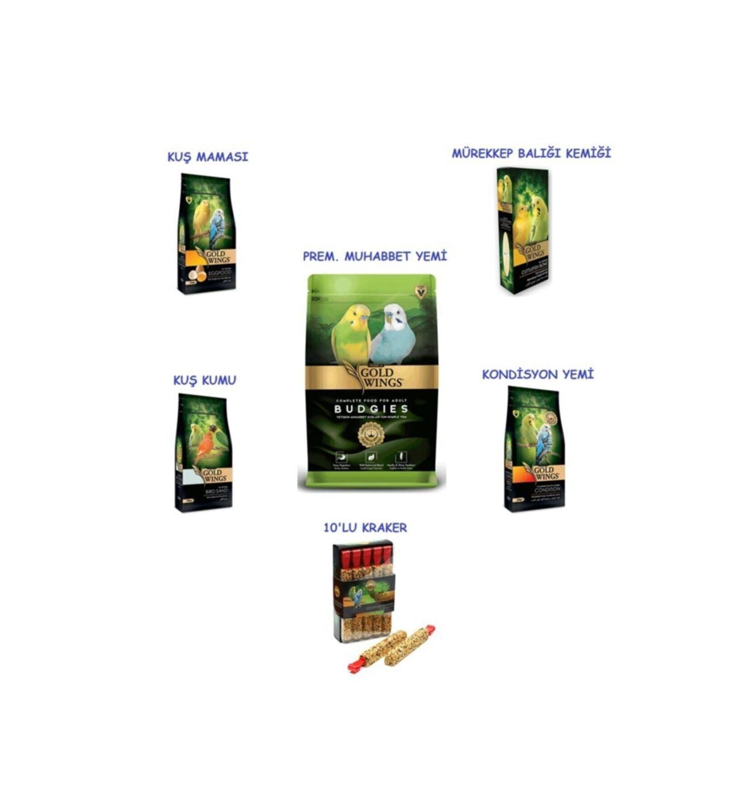 Gold Wings Budgie Food Set