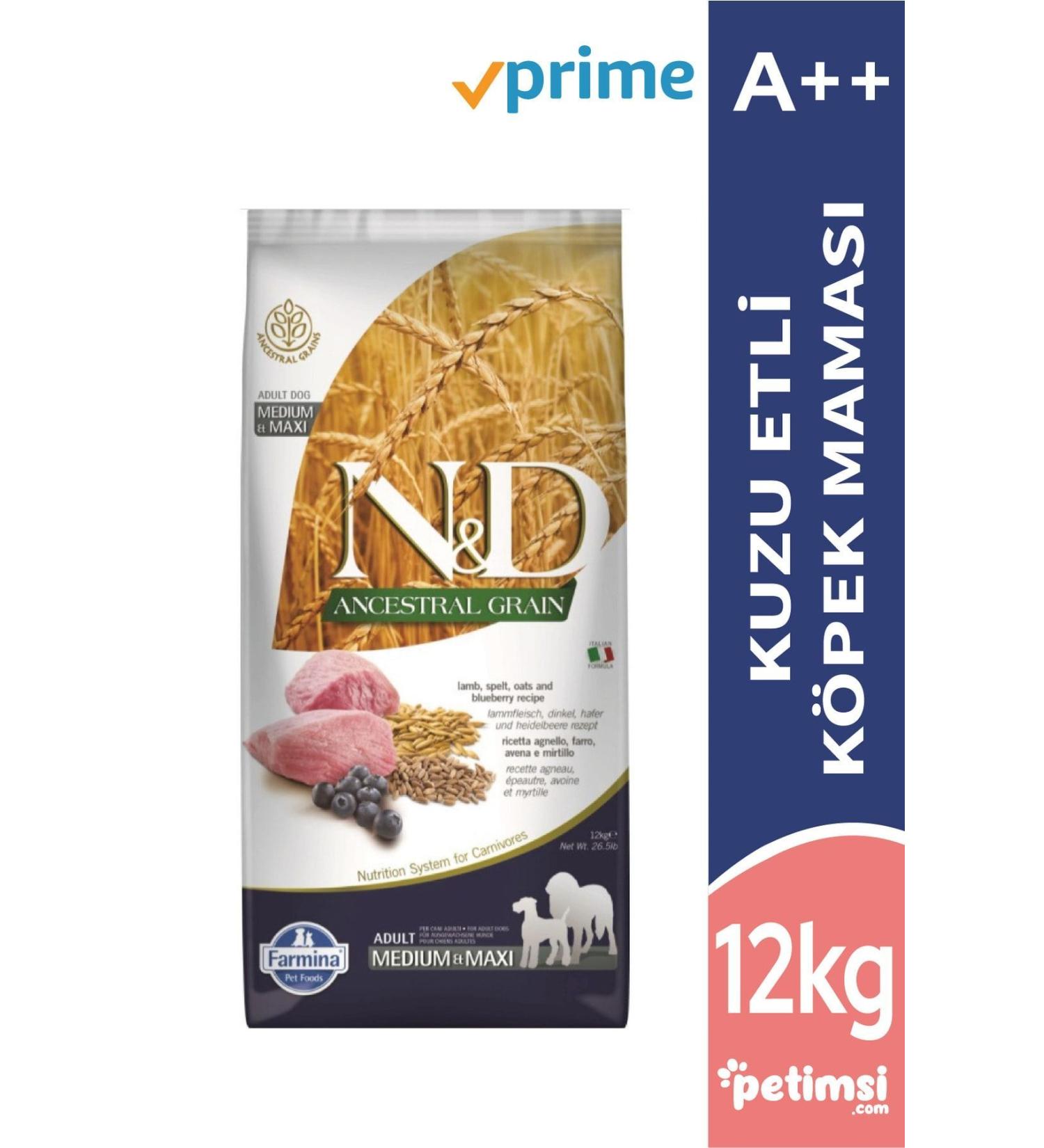 & D Ancestral Grain Lamb Blueberry Low Grain Adult Dog Food 12 Kg - Buy Online on GoSupps.com