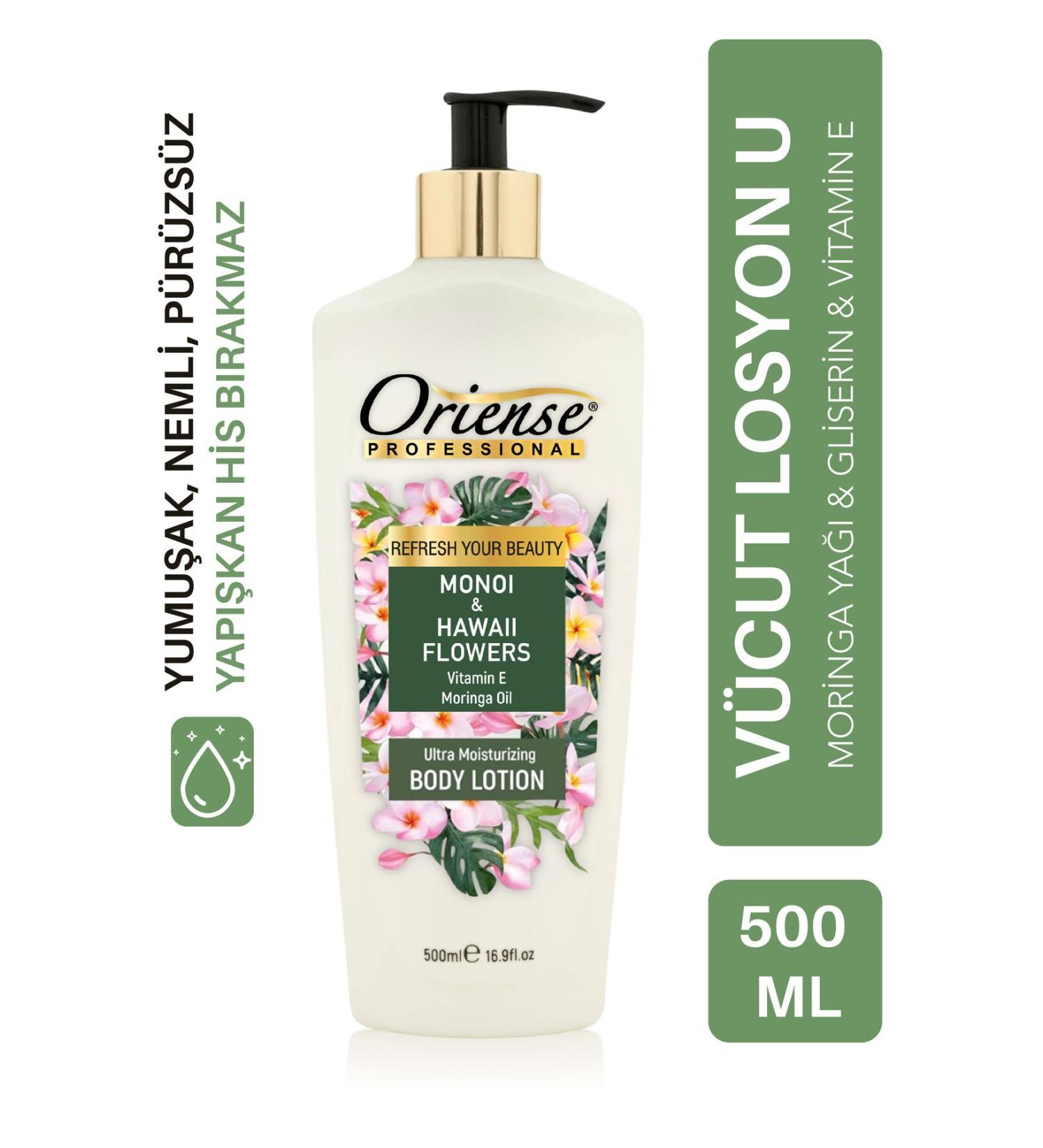 ORIENSE Monoi and Hawaiian Flowers Moisturizing Lotion Skin's Protective Shield and Luxurious Smoothness 500ml - Buy Online on GoSupps.com