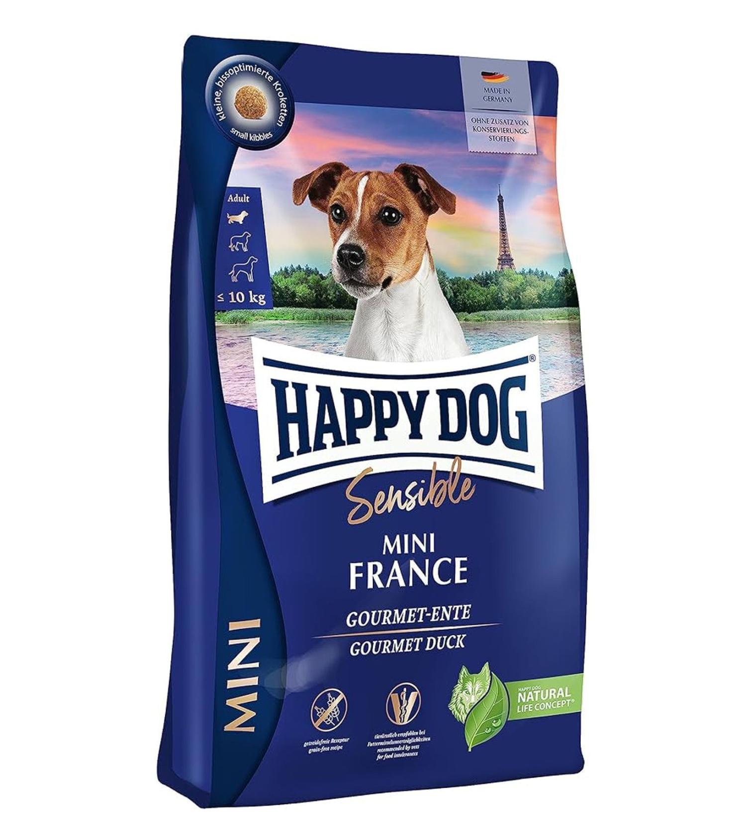 Happy Dog Sensible France Grain-Free Duck Small Breed Adult Dog Food for Sensitive Stomachs 4kg