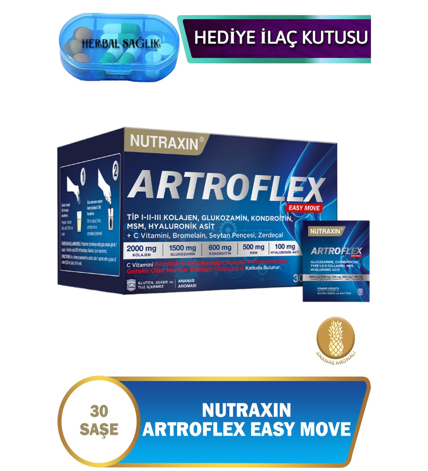 Nutraxin Artroflex Easy Move 30 Pieces Sachet - (Glucosamine Chondroitin MSM Bromelain Collagen Okra Flower) - Buy Online on GoSupps.com