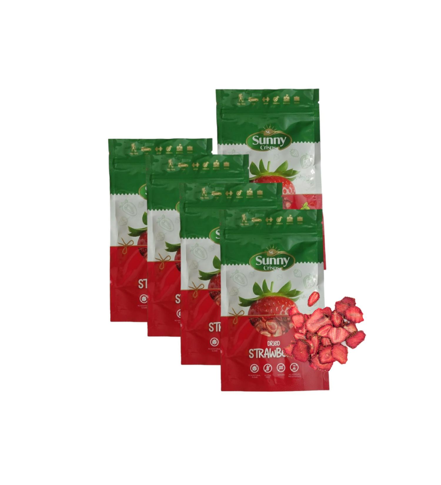 SC SUNNY CRISPS DRIED STRAWBERRY - SNACK DRIED STRAWBERRY - FIVE-PIECE PACK - 500GR.