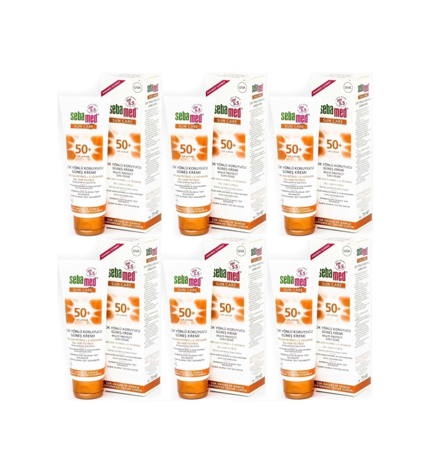 Sebamed Sun Care Multi-Protection Sun Cream 75ML SPF 50+ Factor (Set of 6) - Buy Online on GoSupps.com