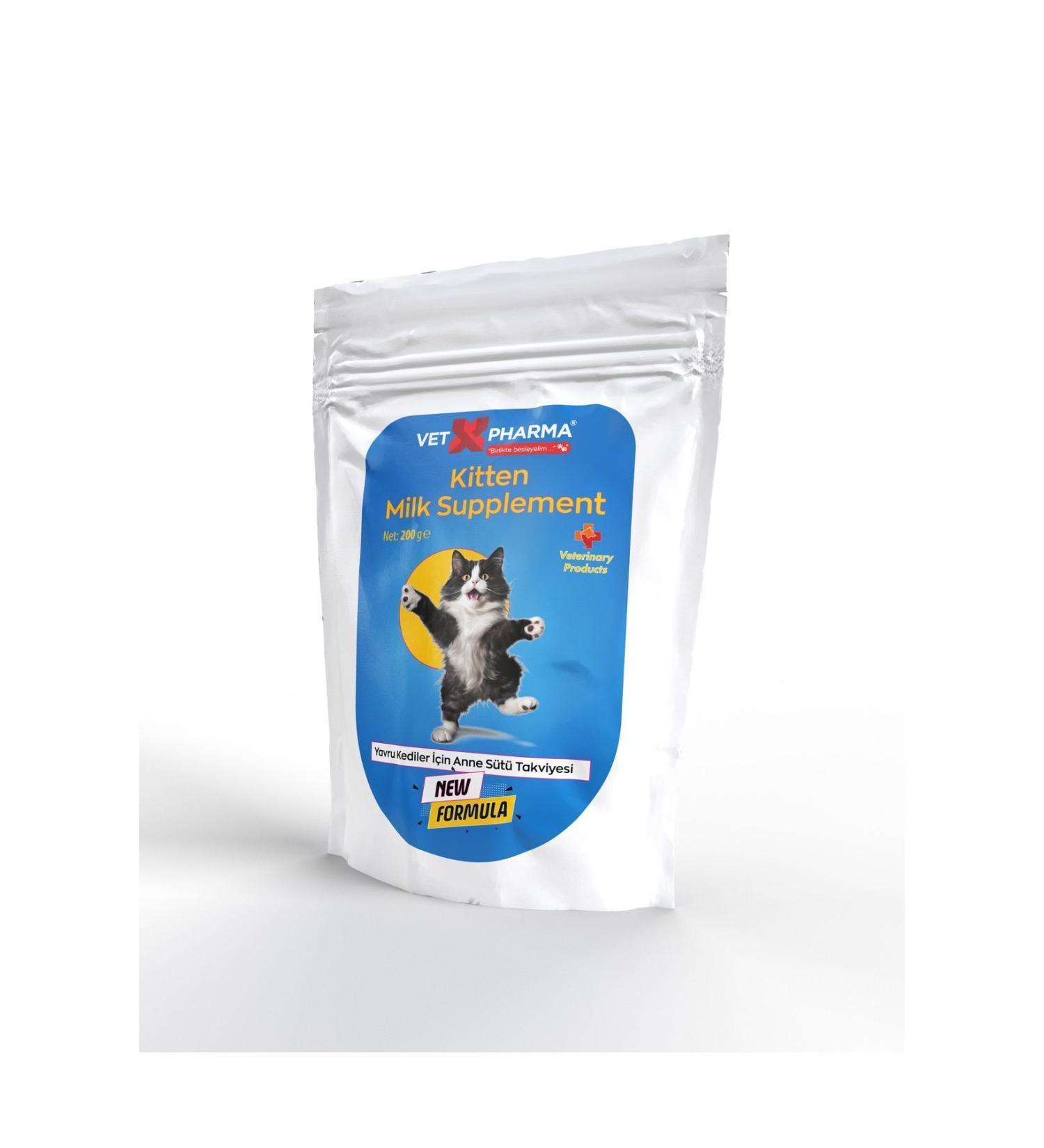 vetxpharma CAT MILK POWDER 200 GR VETXPHARMA DEVELOPMENT SUPPORTING BREAST MILK SUPPLEMENT FOR KITTENS AND MOTHER CATS