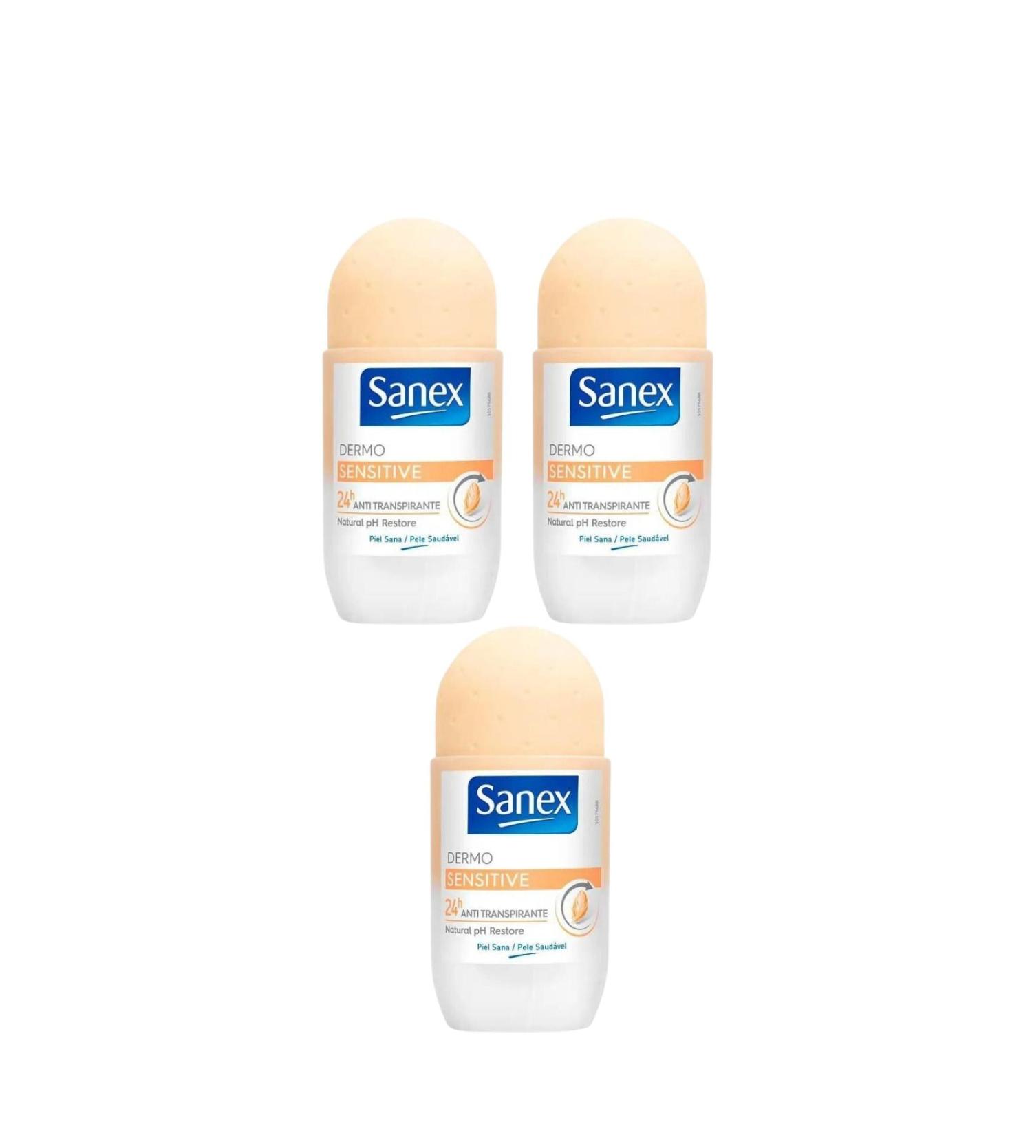 Sanex Dermo Sensitive Roll On 50 ml (3 Pieces)
