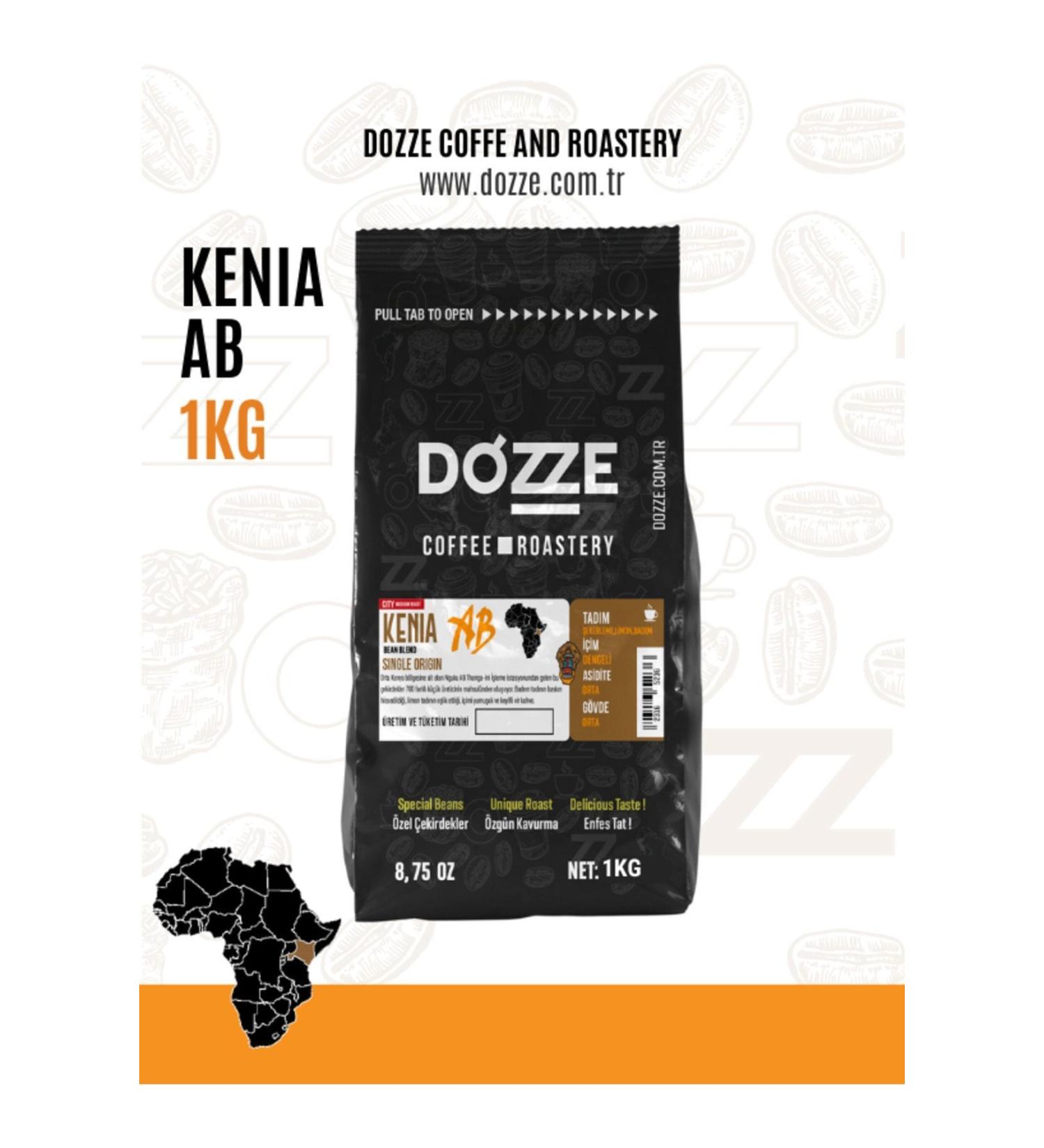 Dozze 1kg Kenya Ab 0 Arabica Filter Coffee Beans