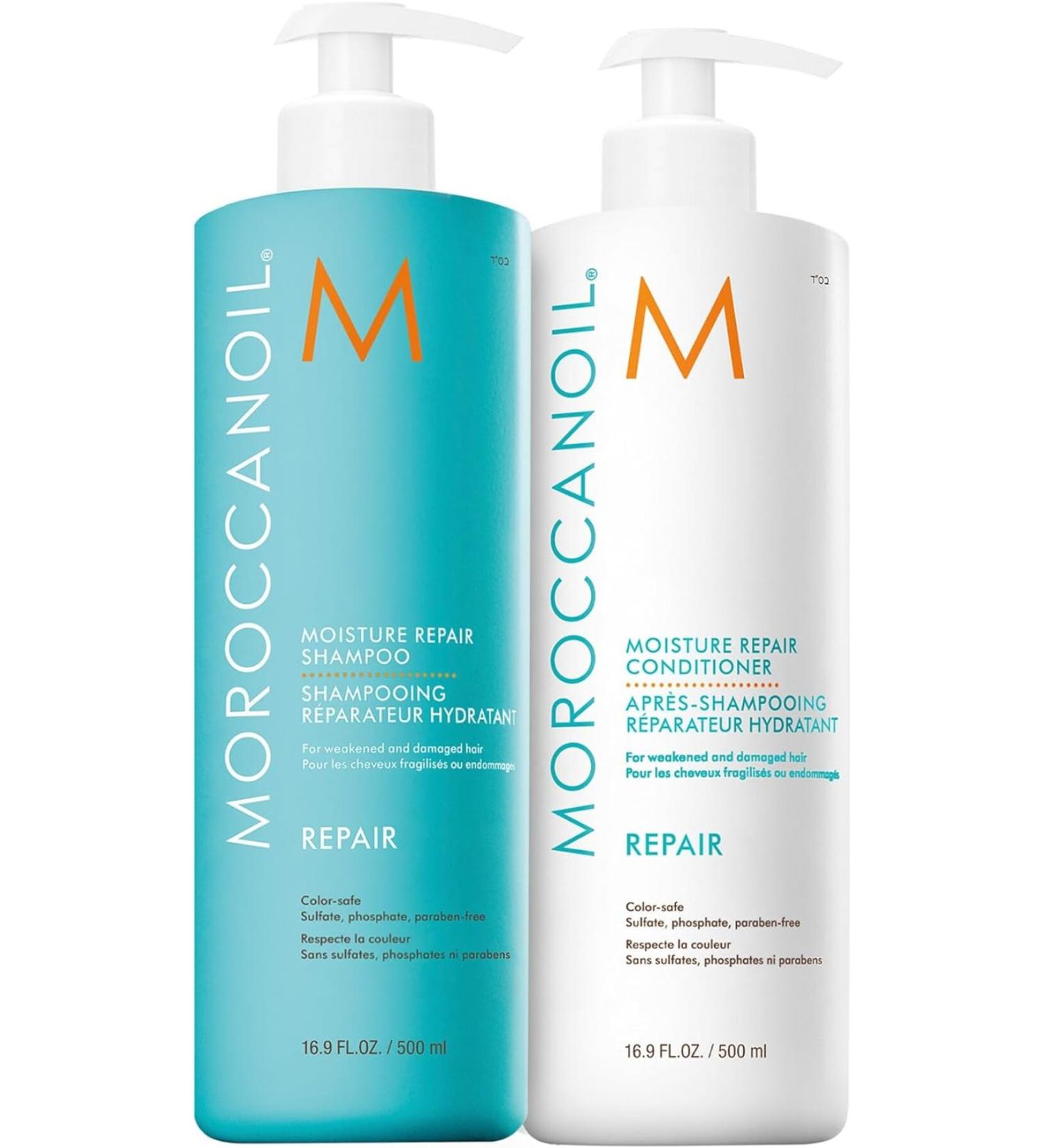Moroccanoil Moisturizing Natural Care Duo for Weak Hair: Repair Shampoo&Conditioner 1000 ml 23BEAUTYSECRETS