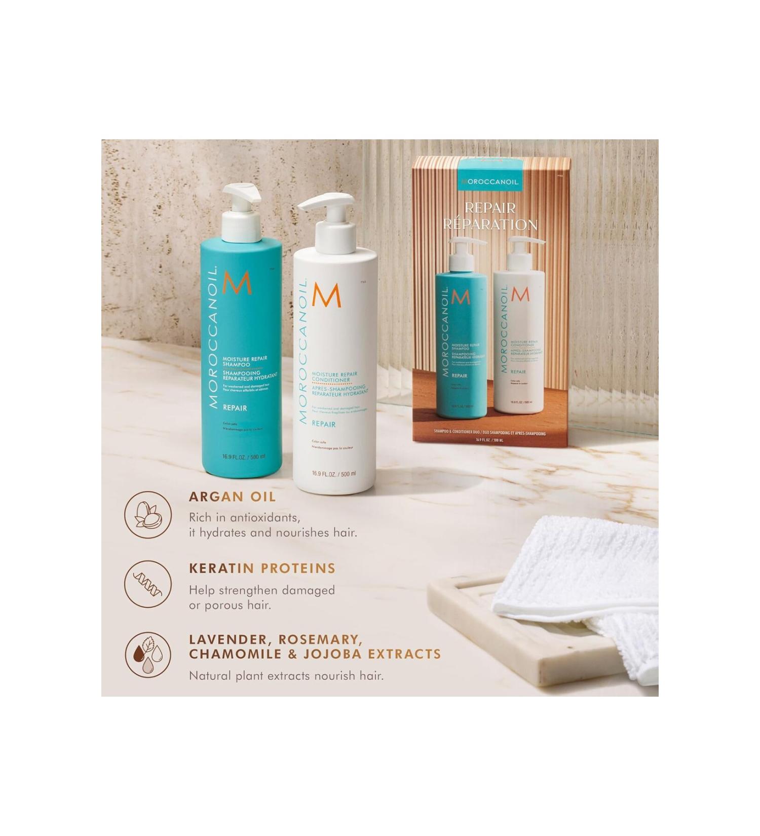 Moroccanoil Revitalizing Set: Repair Shampoo + Repair Conditioner 33.8 fl.oz 16BEAUTYSECRETS