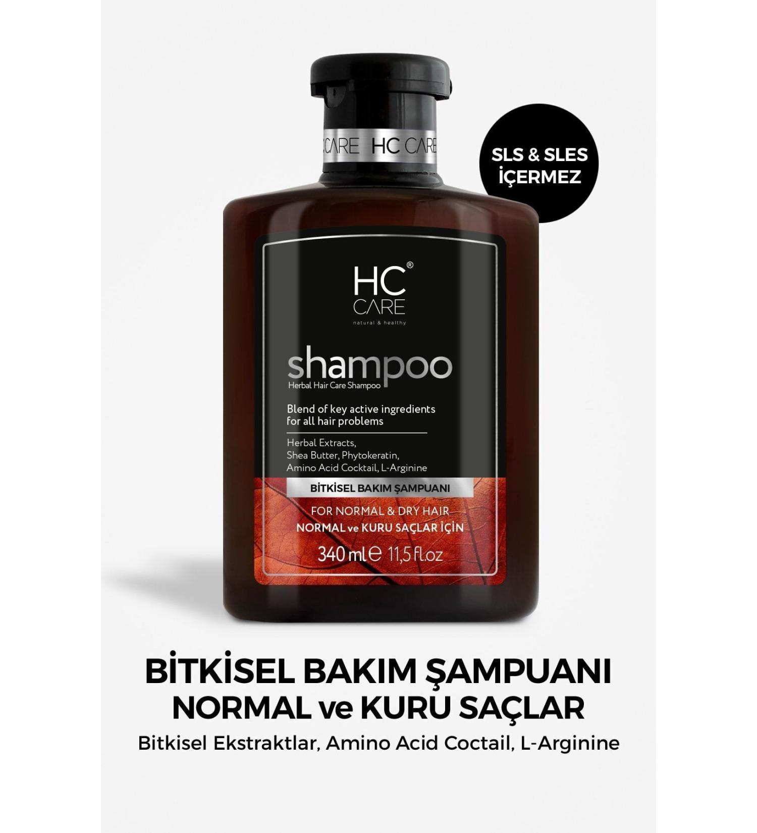 HC Care Shampoo For Normal And Dry Hair - 340 Ml.