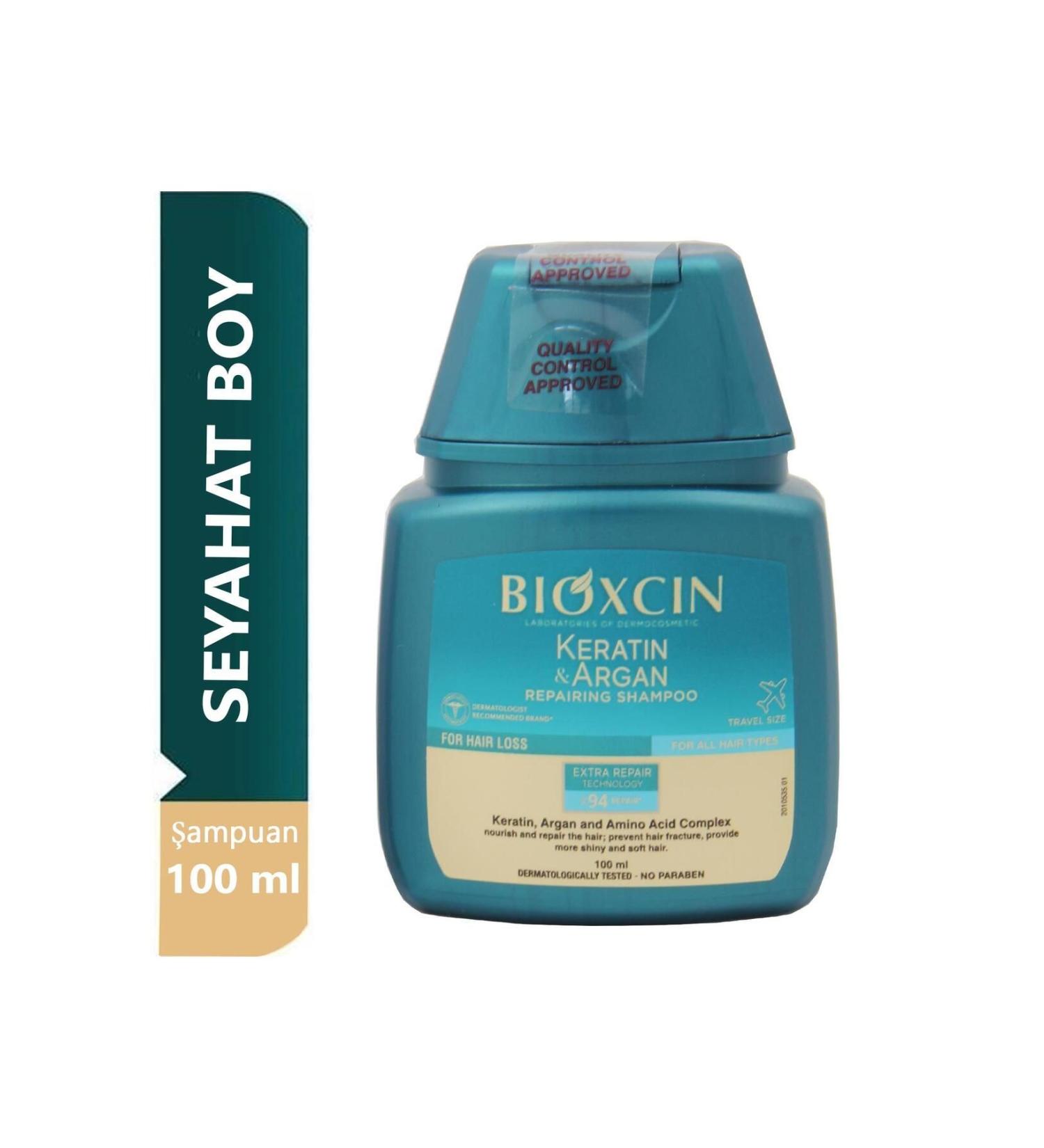 Bioxcin Keratin and Argan Repair Shampoo 100 Ml Travel Size