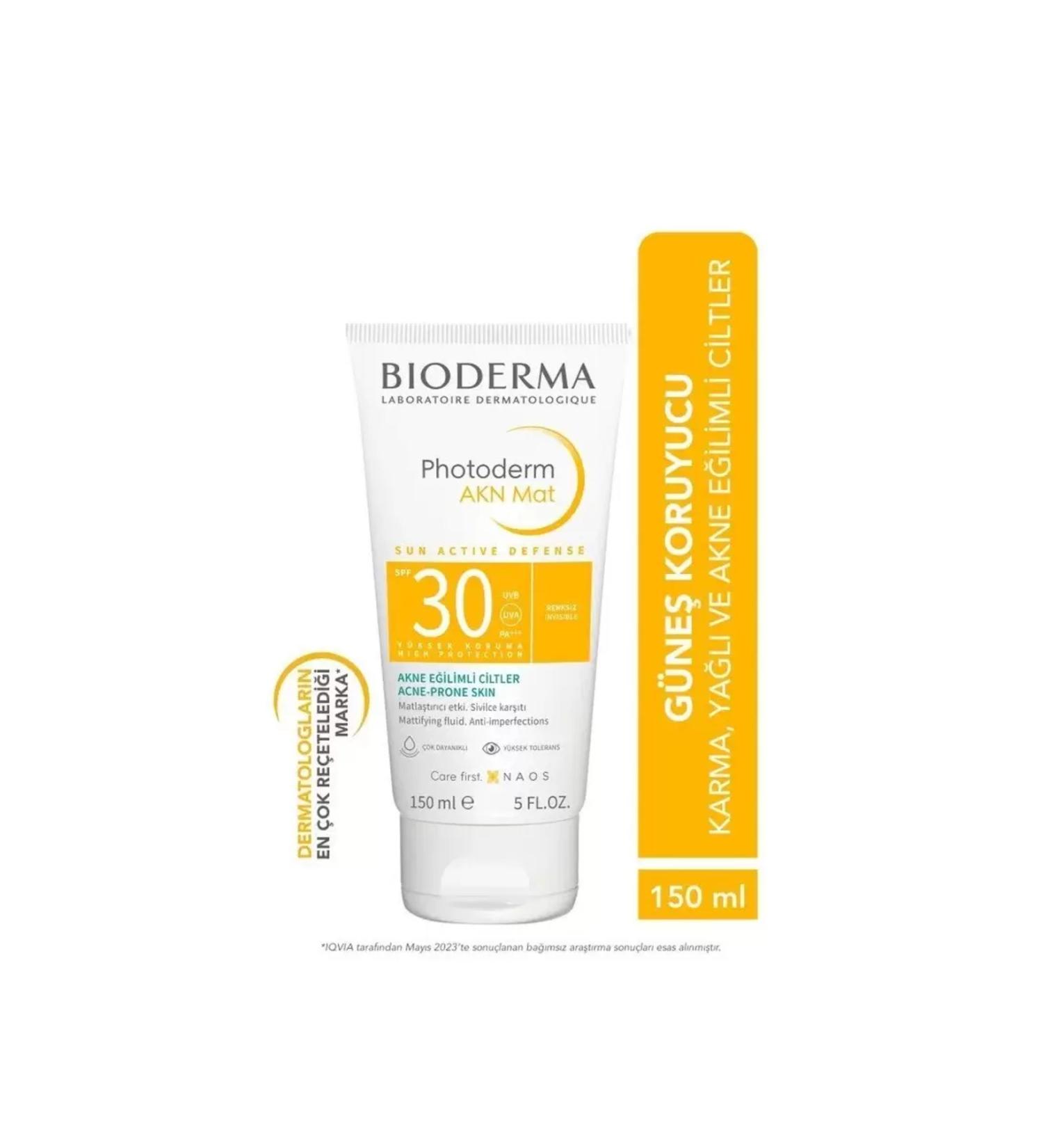 Bioderma Photoderm AKN Mat Spf 30 Anti-Acne Mattifying Sun Cream 150ml