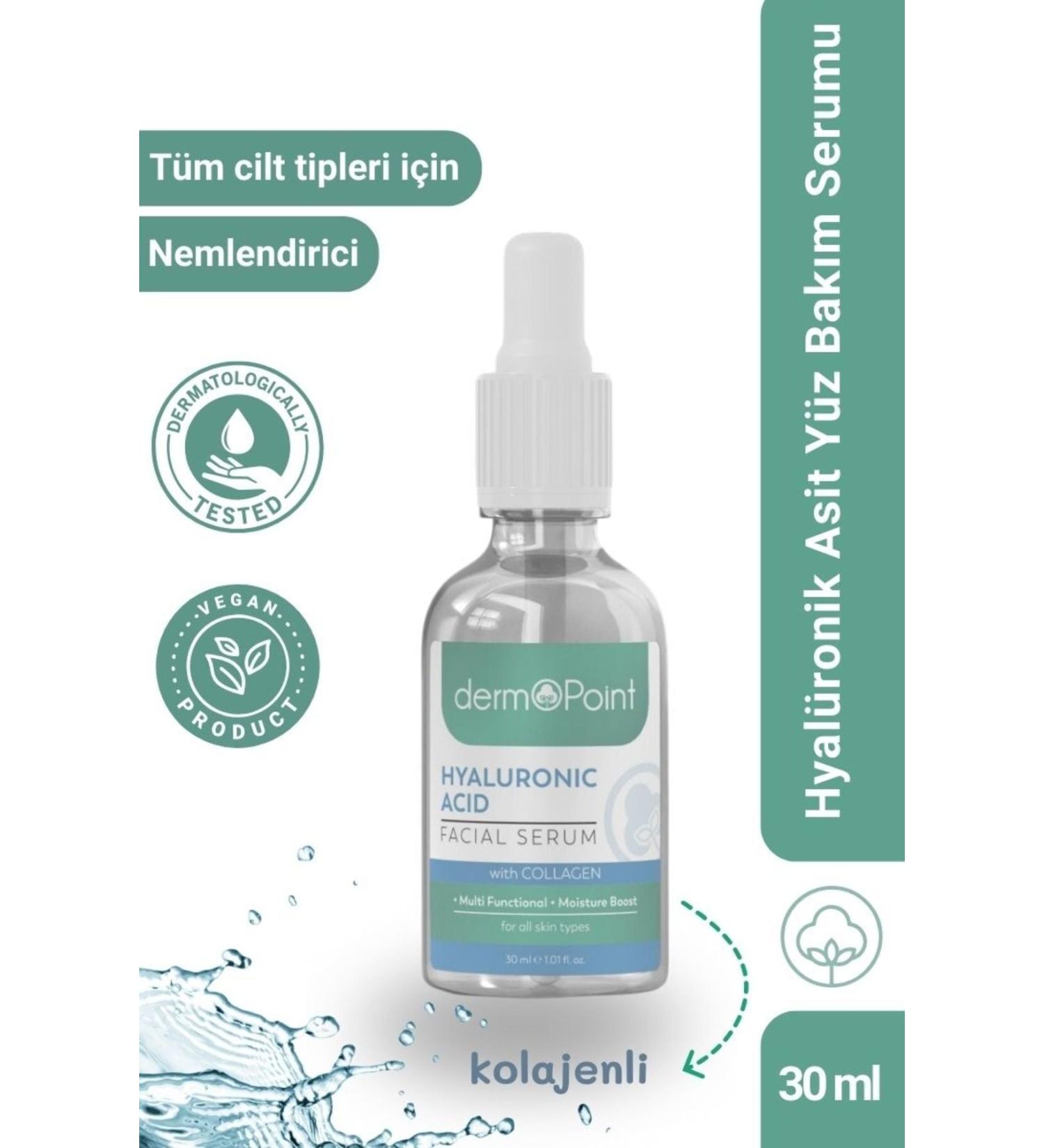 dermoPoint Revitalizing Brightening Hyaluronic Acid Skin Serum 30 ml Moisture Bomb Collagen - Buy Online on GoSupps.com