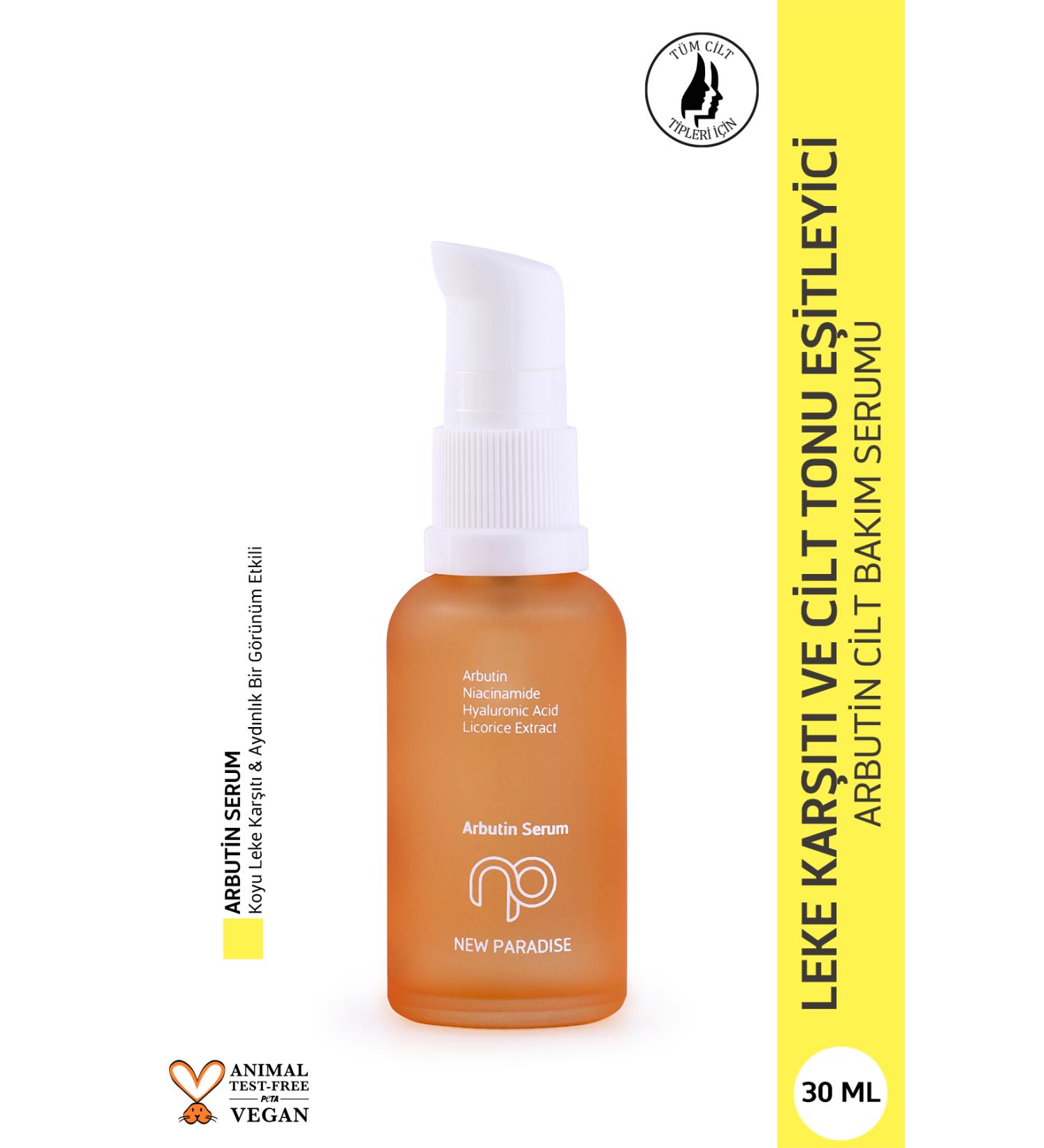 NEW PARADISE Anti-Stain Skin Tone Equalizing Arbutin Skin Care Serum 30 ml - Buy Online on GoSupps.com