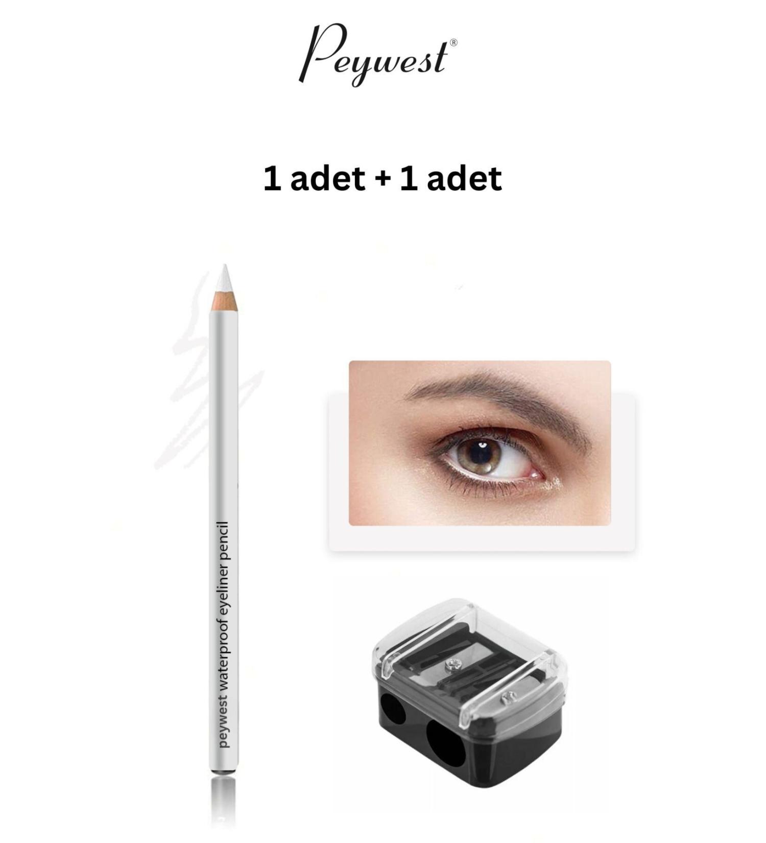 PEYWEST 2-Piece Eye Makeup Set (WHITE WATERPROOF EYELINER EYE LINK PRO MAKEUP PENCIL SHARPEN SET) - Buy Online on GoSupps.com