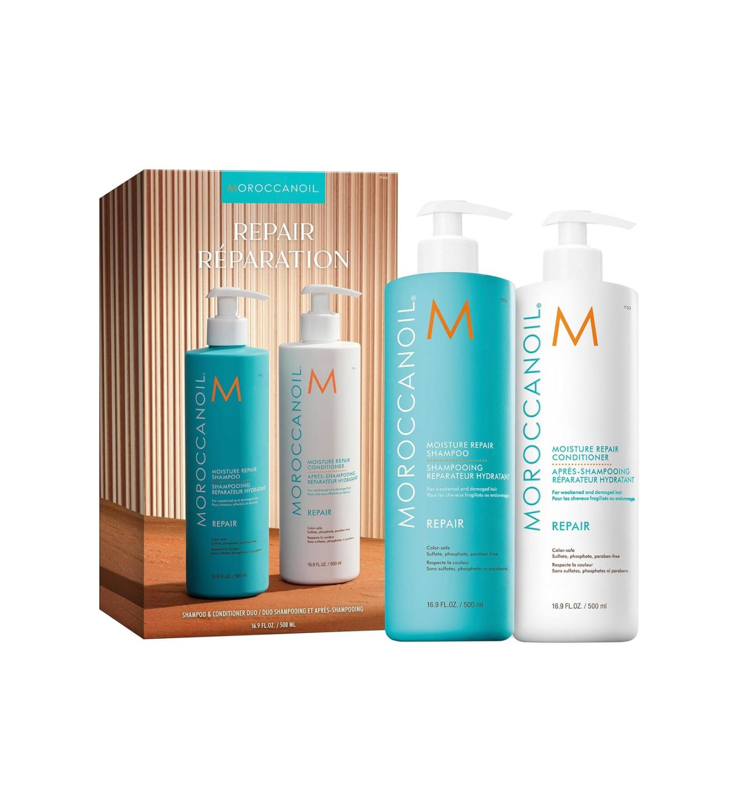 Moroccanoil Vitamin E Perfect Match Set: Moisture Repair Shampoo + Conditioner 1000ml9BEAUTYSECRETS