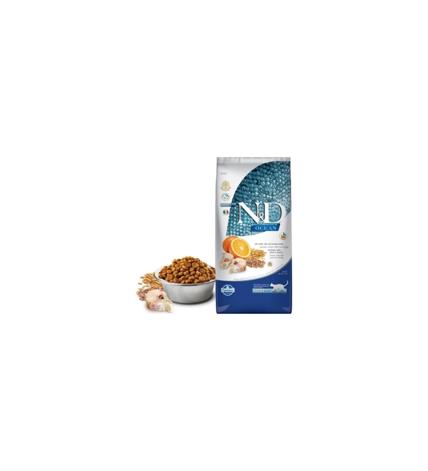 N & DN & D Ocean Cod & Orange Low Grain Adult Cat Food 5 Kg