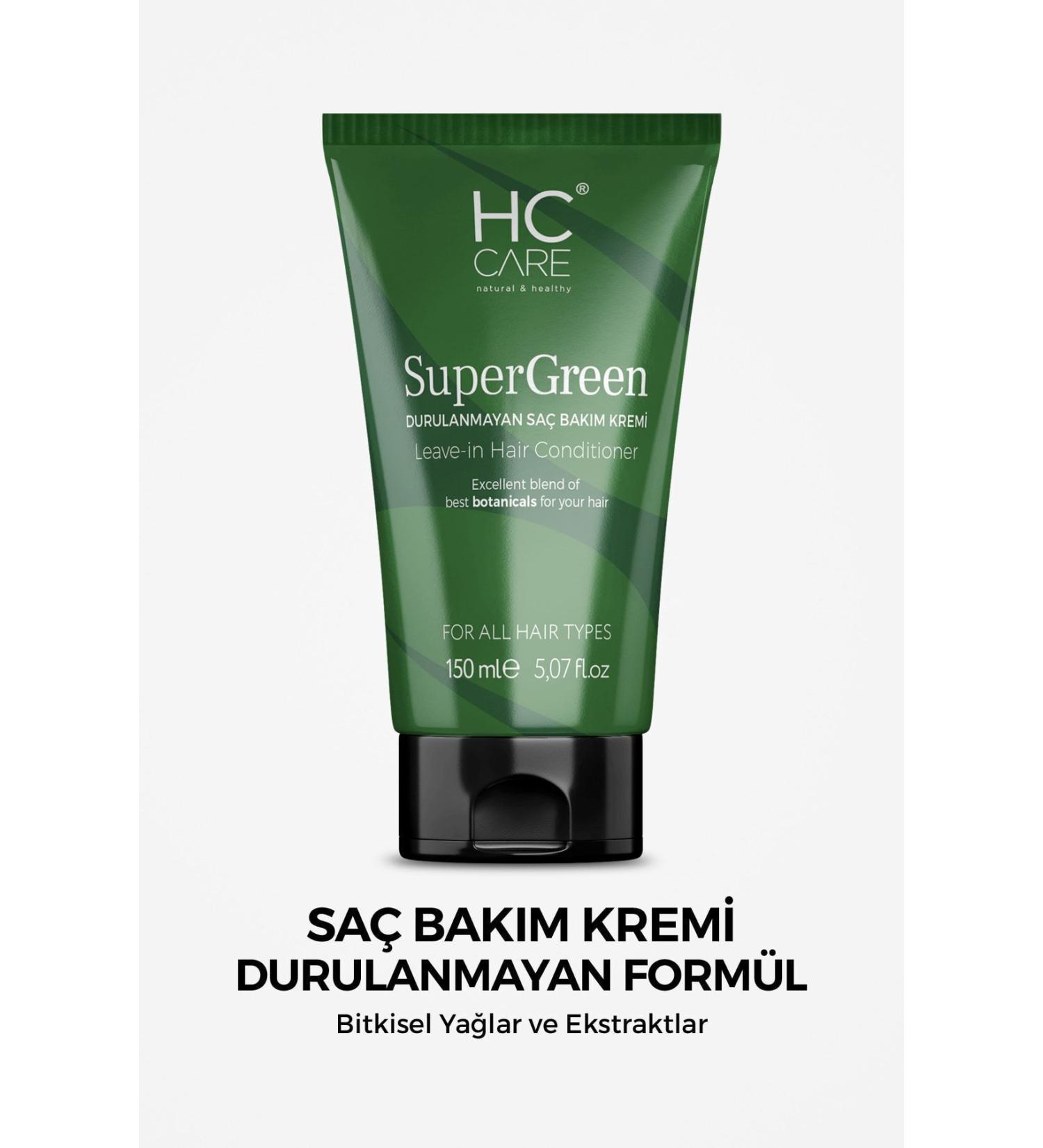 HC Care Super Green - Herbal Essence Leave-In Hair Care Cream - 150 ml - Buy Online on GoSupps.com