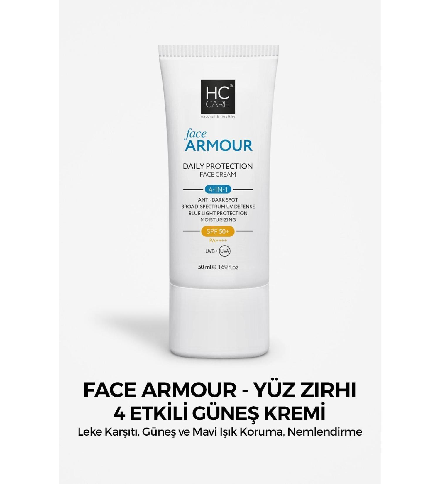 HC Care Face Armour 50 Spf 4 Effective Daily Protective Sun Cream - 50 Ml. - Buy Online on GoSupps.com