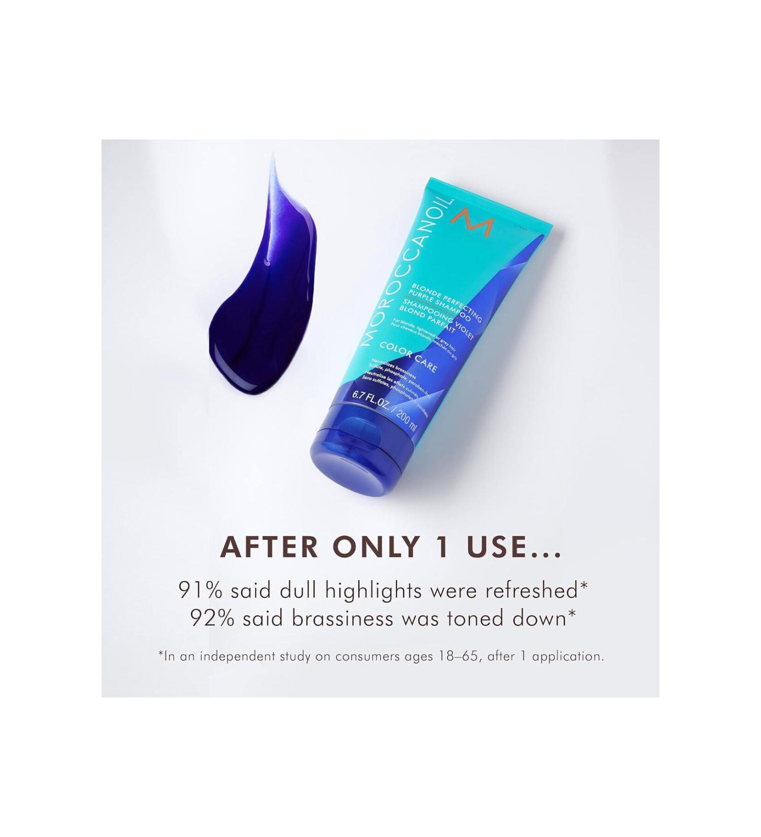 Moroccanoil Gray Hair Tone Corrector Blonde Perfecting Paraben-Free Purple Shampoo 6.7 fl.oz. 21BEAUTYSECRETS