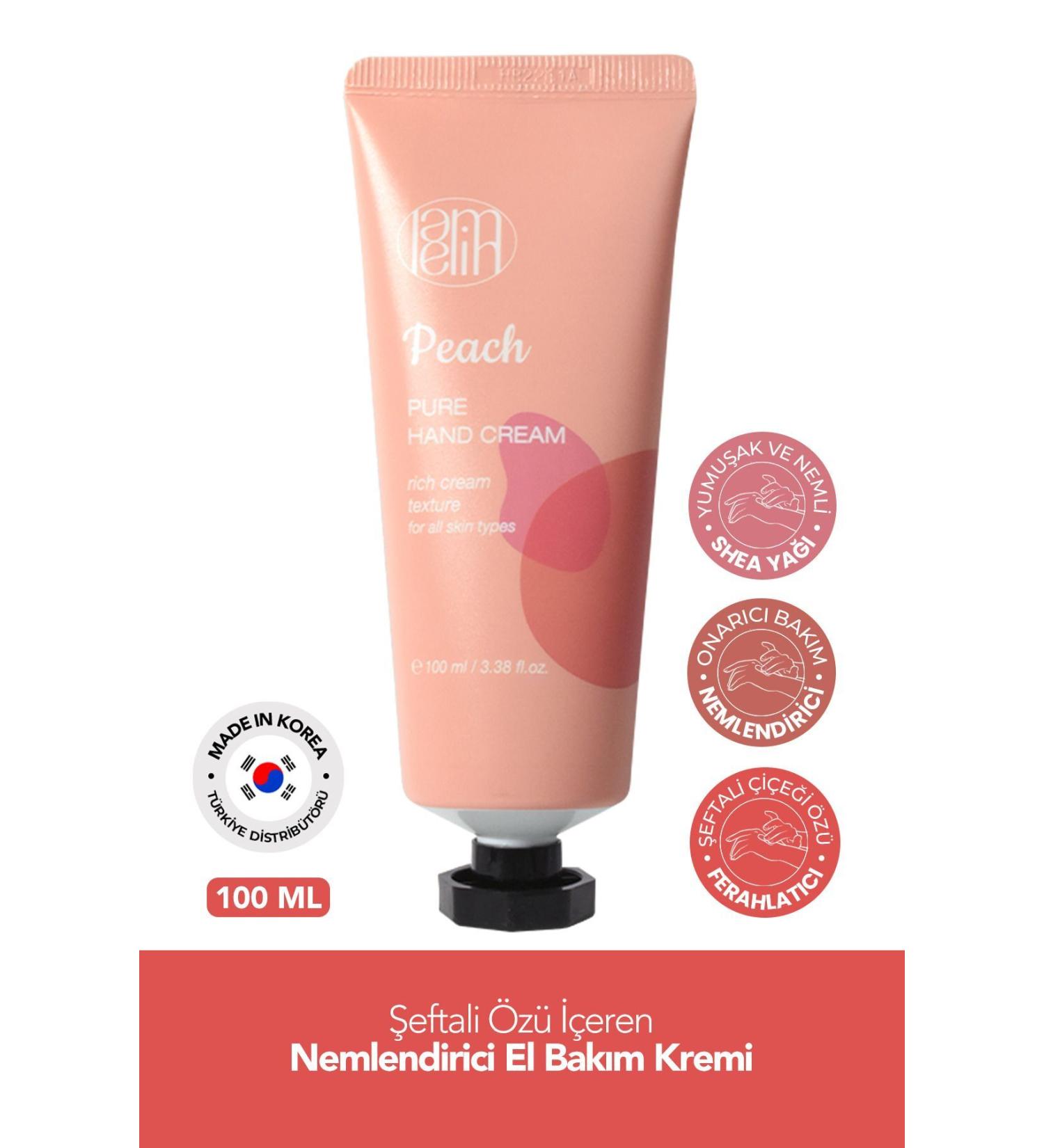 Lamelin Pure Hand Peach Cream 100 ml Moisturizing Hand Care Cream Containing Peach Extract - Buy Online on GoSupps.com