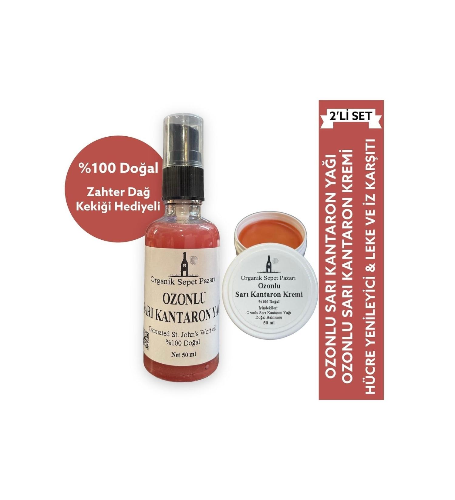 Organic Basket Market Ozonated St. John's Wort Oil 50 ml and Ozonated St. John's Wort Cream 50 ml Set of 2