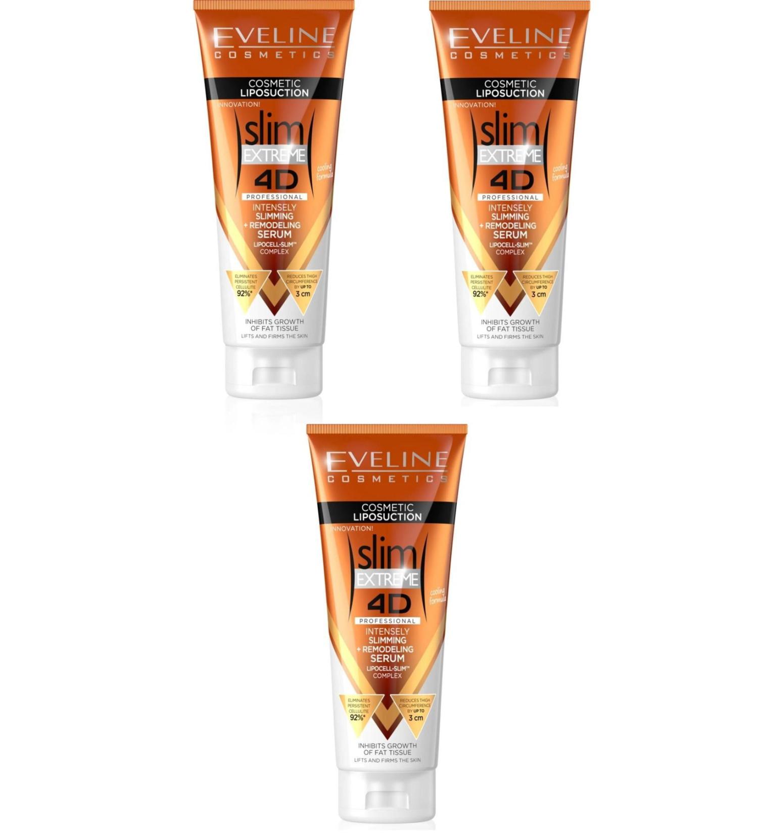 Eveline Cosmetics Eveline Slim Extreme 4d Intensive Reshaping Serum 250ml Set of 3