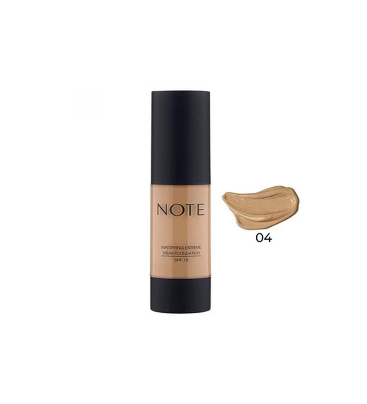 Note Cosmetics Mattifying Extreme Wear Foundation No: 04