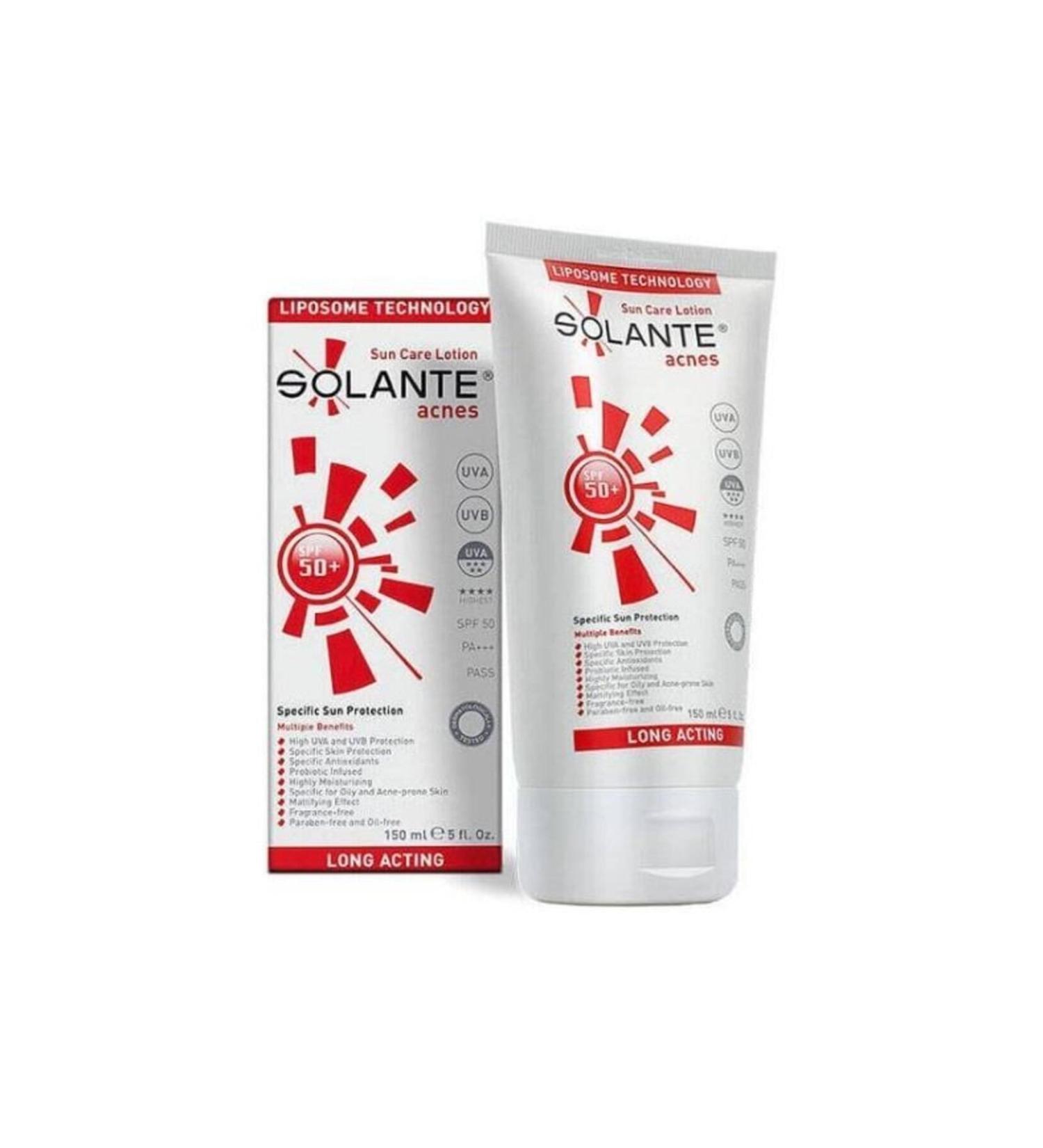 Solante Acnes Spf 50+ 150 Ml Sun Cream (For Oily and Acne Prone Skin)