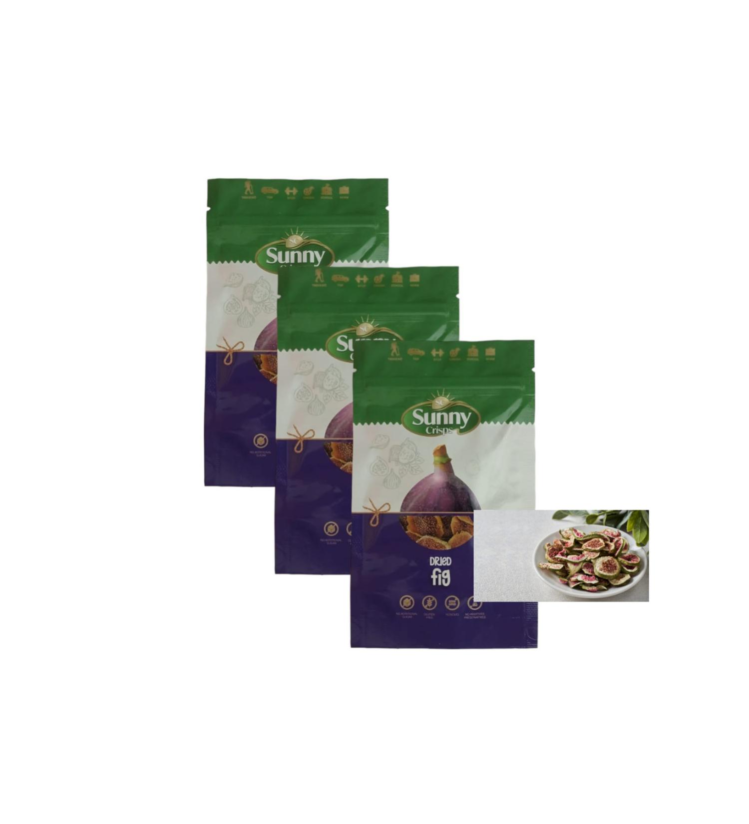SC SUNNY CRISPS DRIED FIG - SNACKGR K DRIED FIG - TRIPLE PACK - 225GR.