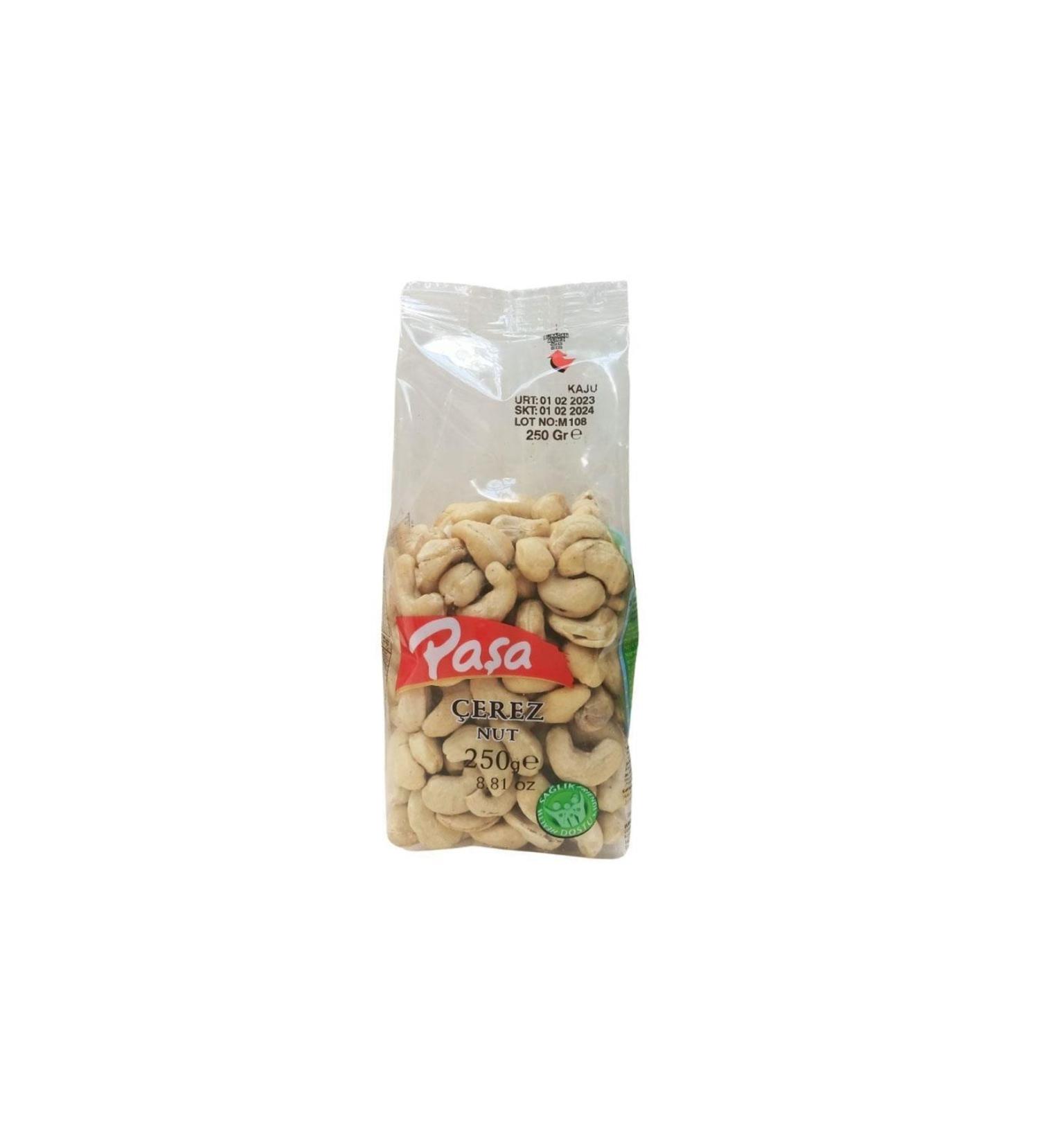 Pasha Nuts Raw Cashew Nuts Transparent Package 250 gr (NATURAL 1ST QUALITY)