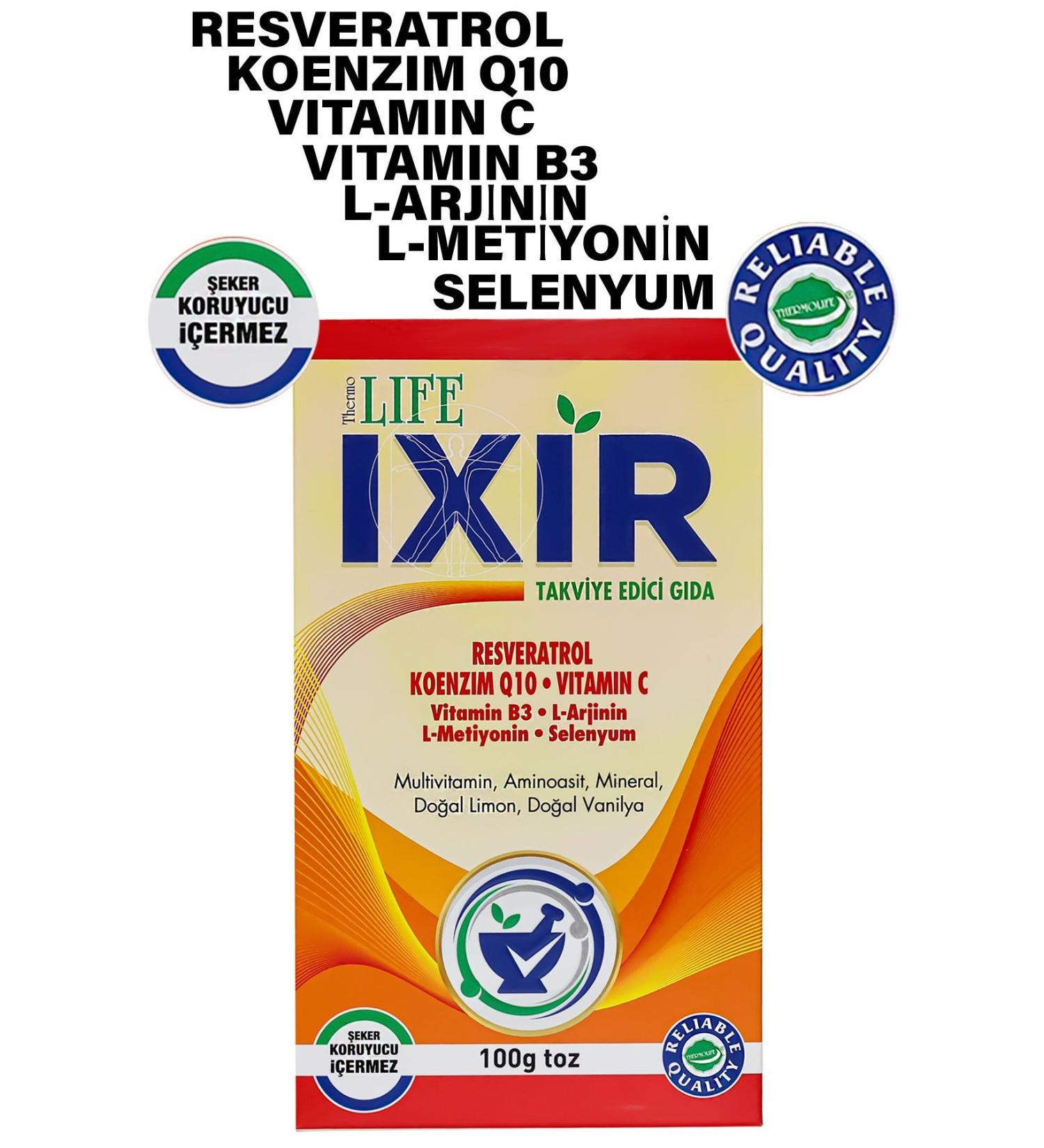 THERMOLIFE Ixir Resveratrol Coenzyme Q10 Selenium Vitamin C Multivitamin Supplementary Food