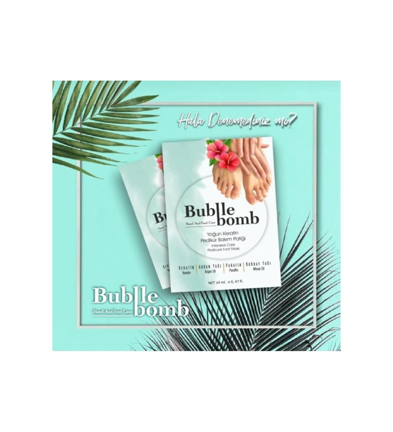 BUBBLEBOMB Single Keratin Foot Care Mask (Intensive Moisturizing Mask)