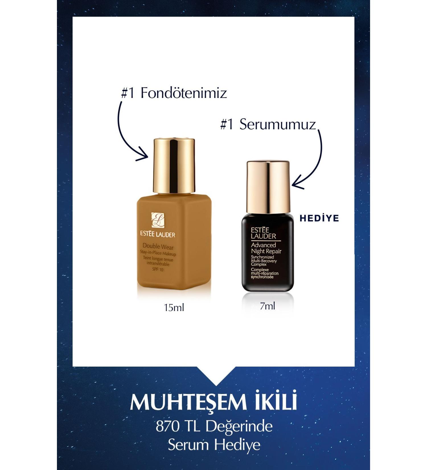 Estee Lauder Travel Size Foundation - Double Wear Stay-in-Place Foundation SPF10 (Color: 3N1 Ivory Beige) 15ml