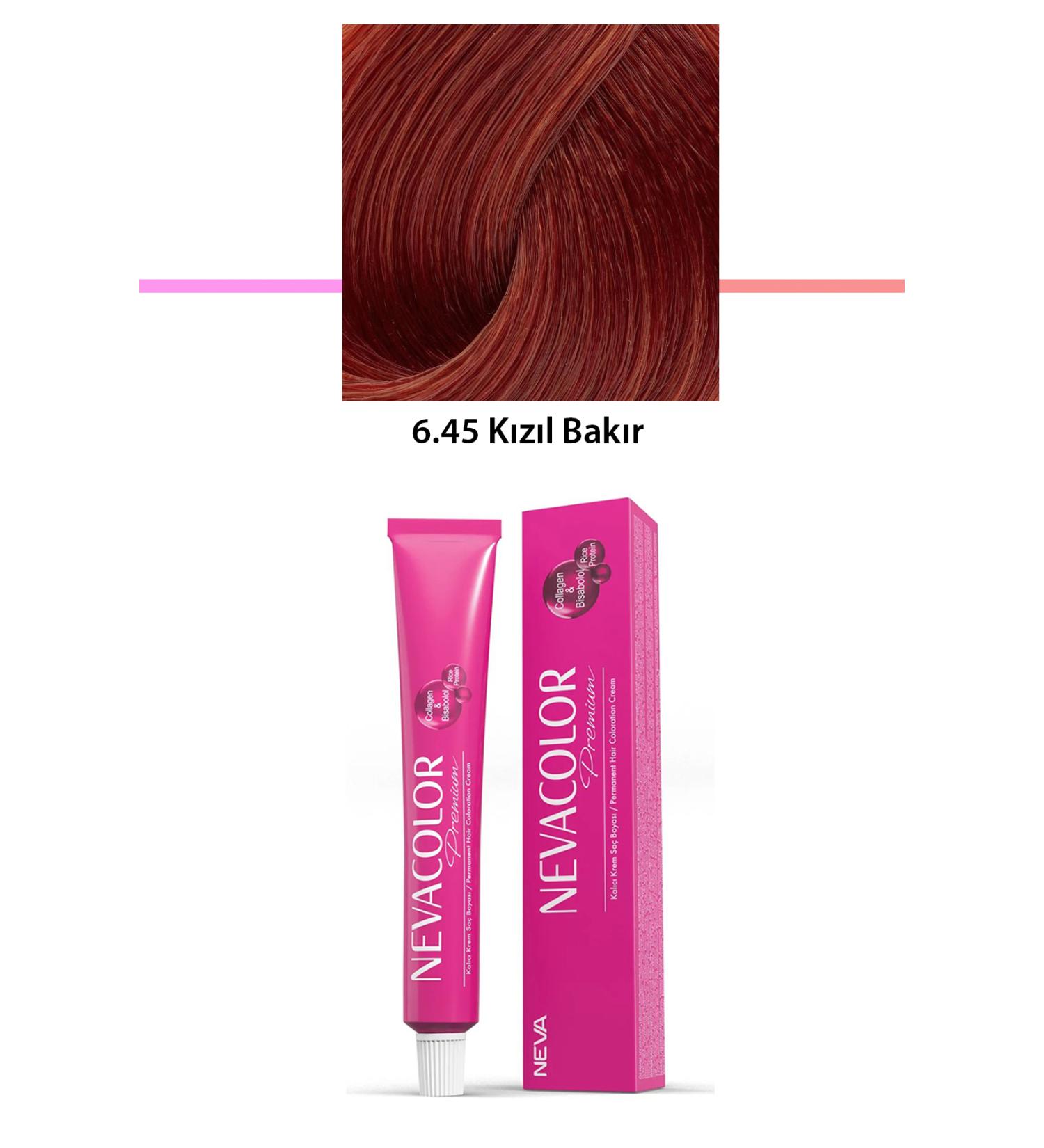 NEZADE STORE Premium 6.45 Red Copper - Permanent Cream Hair Dye 50 g Tube