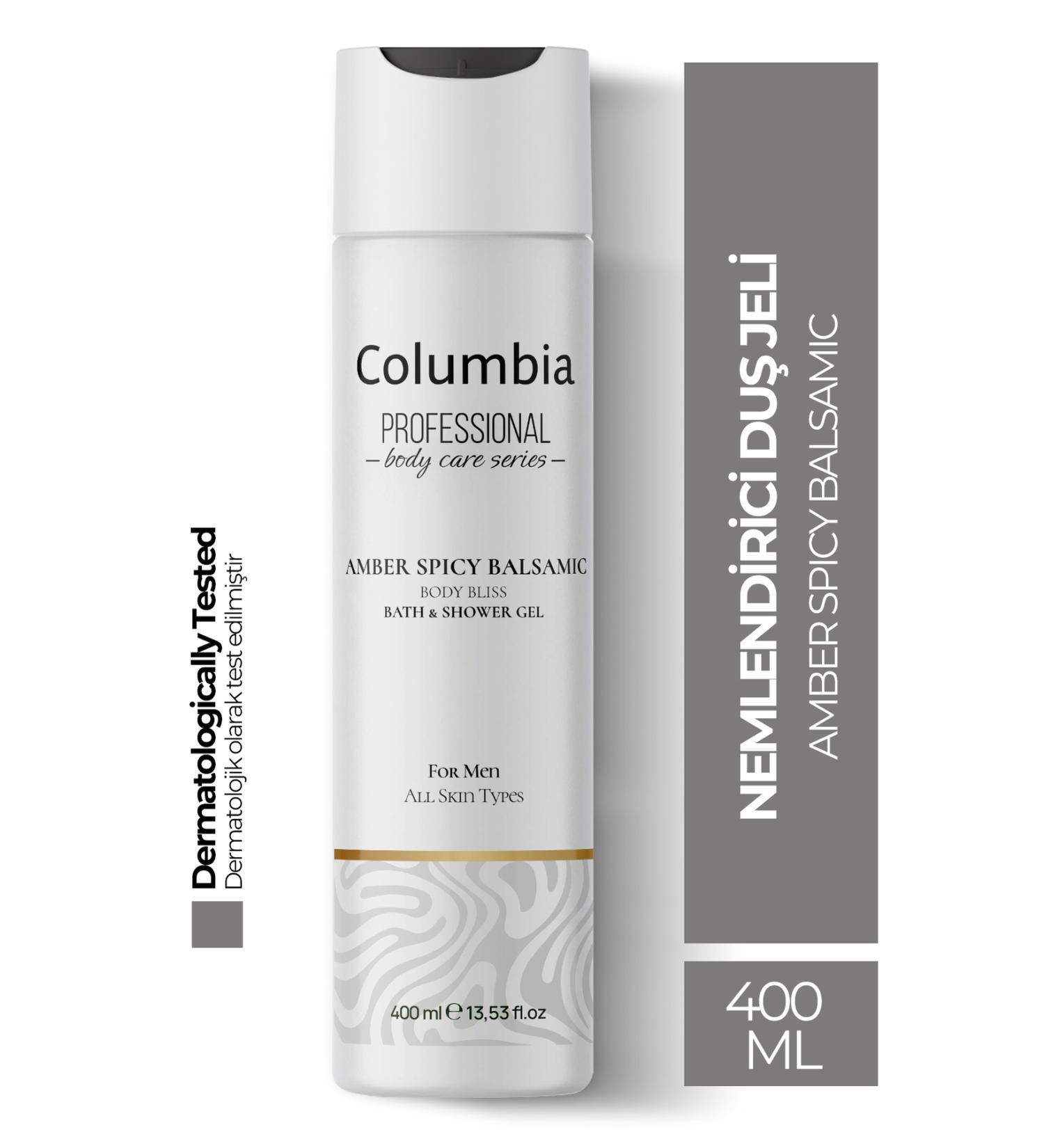 Columbia Amber Spicy Balsamic Moisturizing and Nourishing Mystical Scented Shower Gel 400 ml