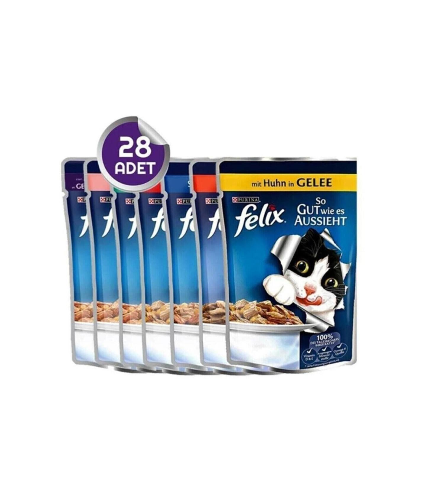 FELIX Mixed Package Cat Canned Food 85 gr X 28 Pieces