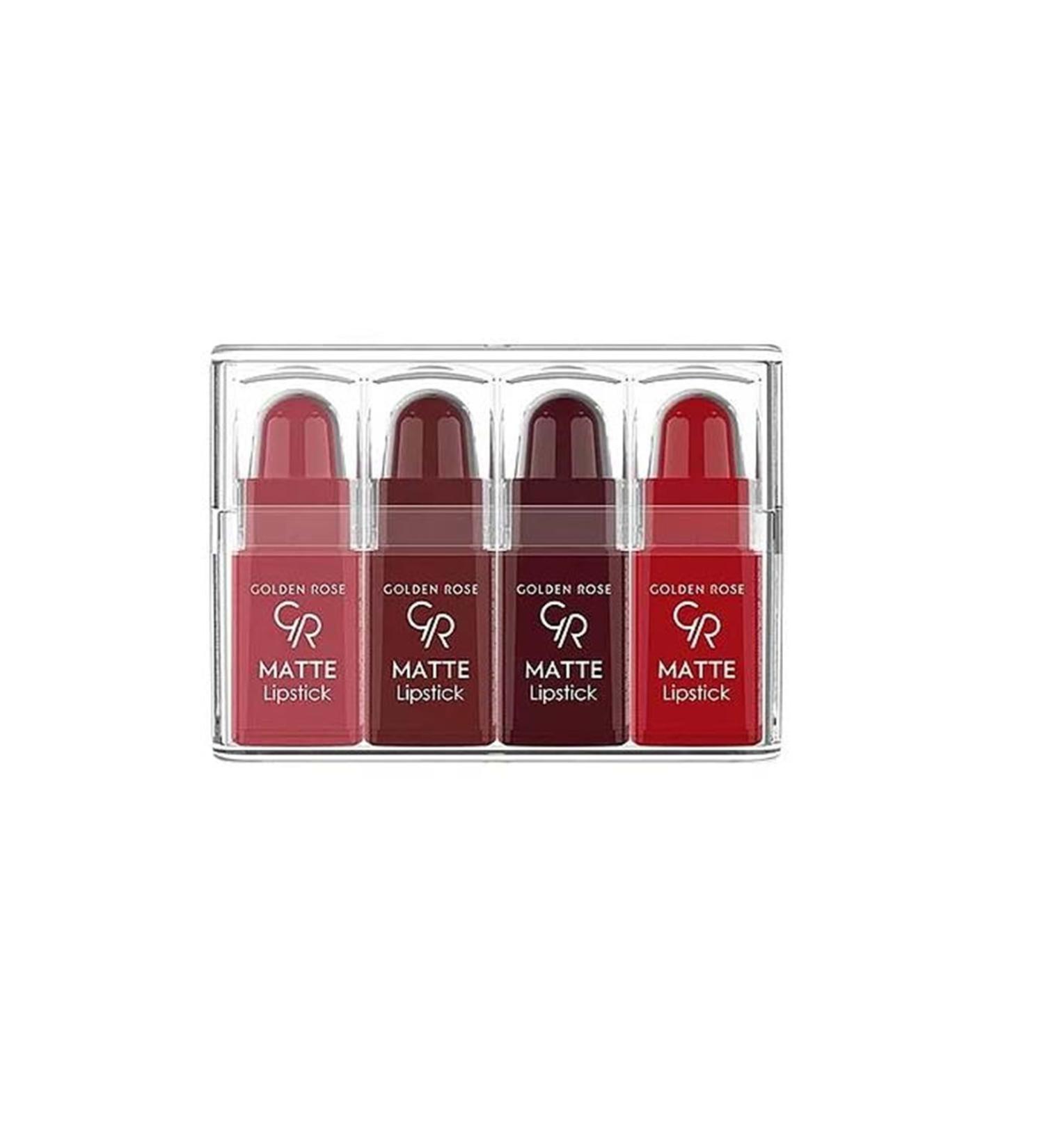 Golden Rose Matte Lipstick 4 Pcs Set Mix -2 Dark Collection Matte Lipstick