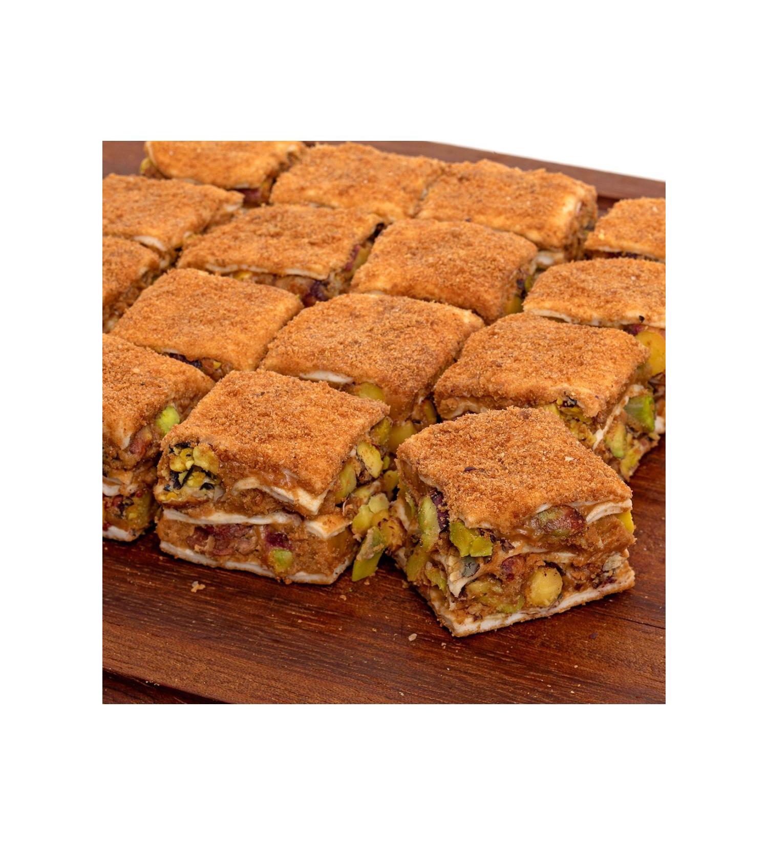 HALUK EREZ 500 gr 0 Natural Handmade Treats Lotus Biscuit Plenty of Pistachio Baklava Turkish Delight