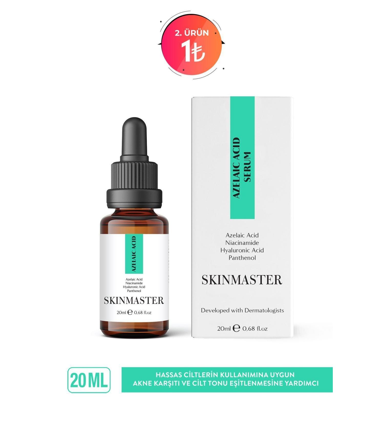 SkinMaster Anti-Stain Azelaic Acid Serum (Azelaic Acid 5%) Suitable for Sensitive Skin Prone to Acne - Buy Online on GoSupps.com