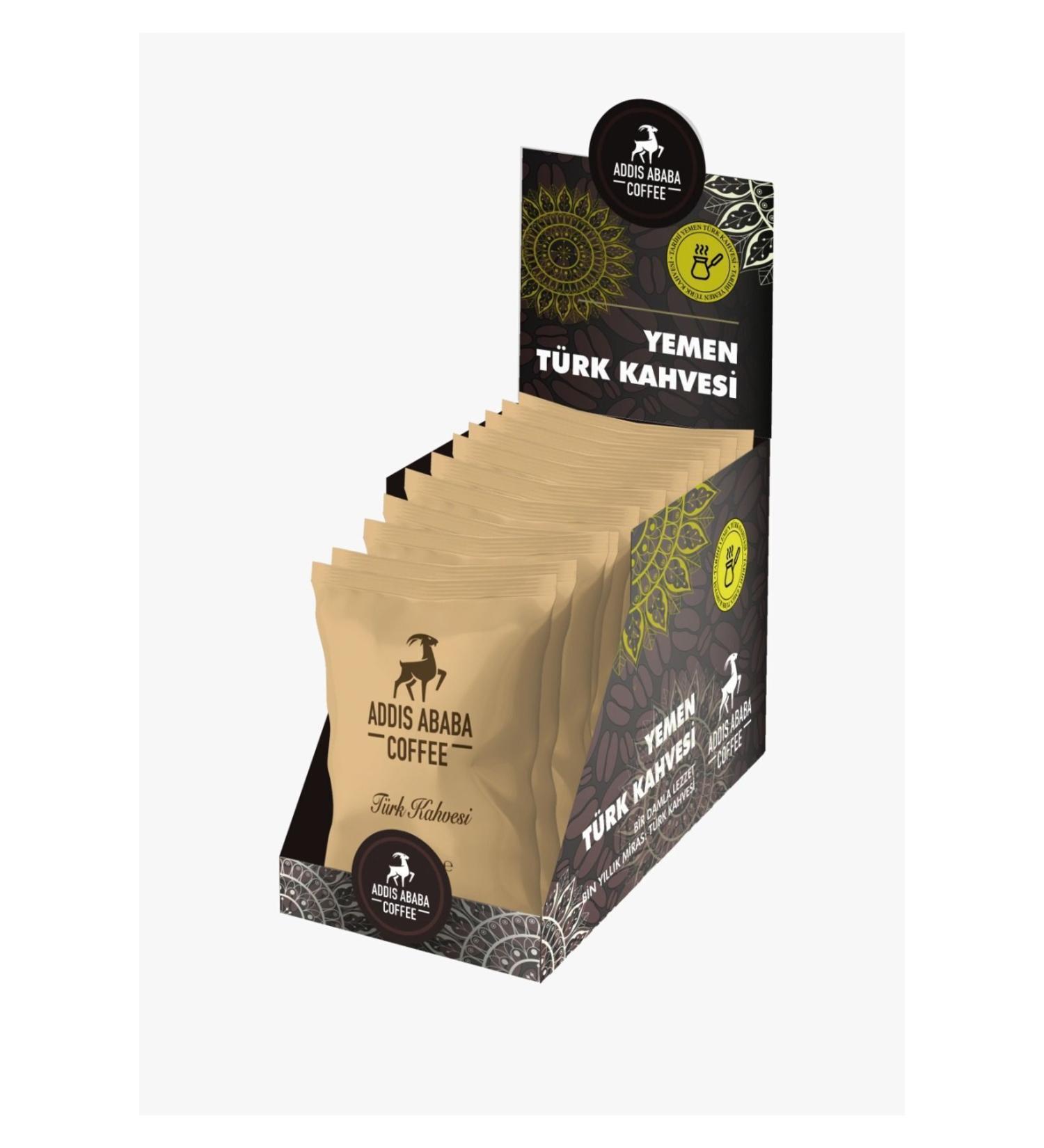 Addis Ababa Coffee Yemen Turkish Coffee 100 gr - 12 pieces