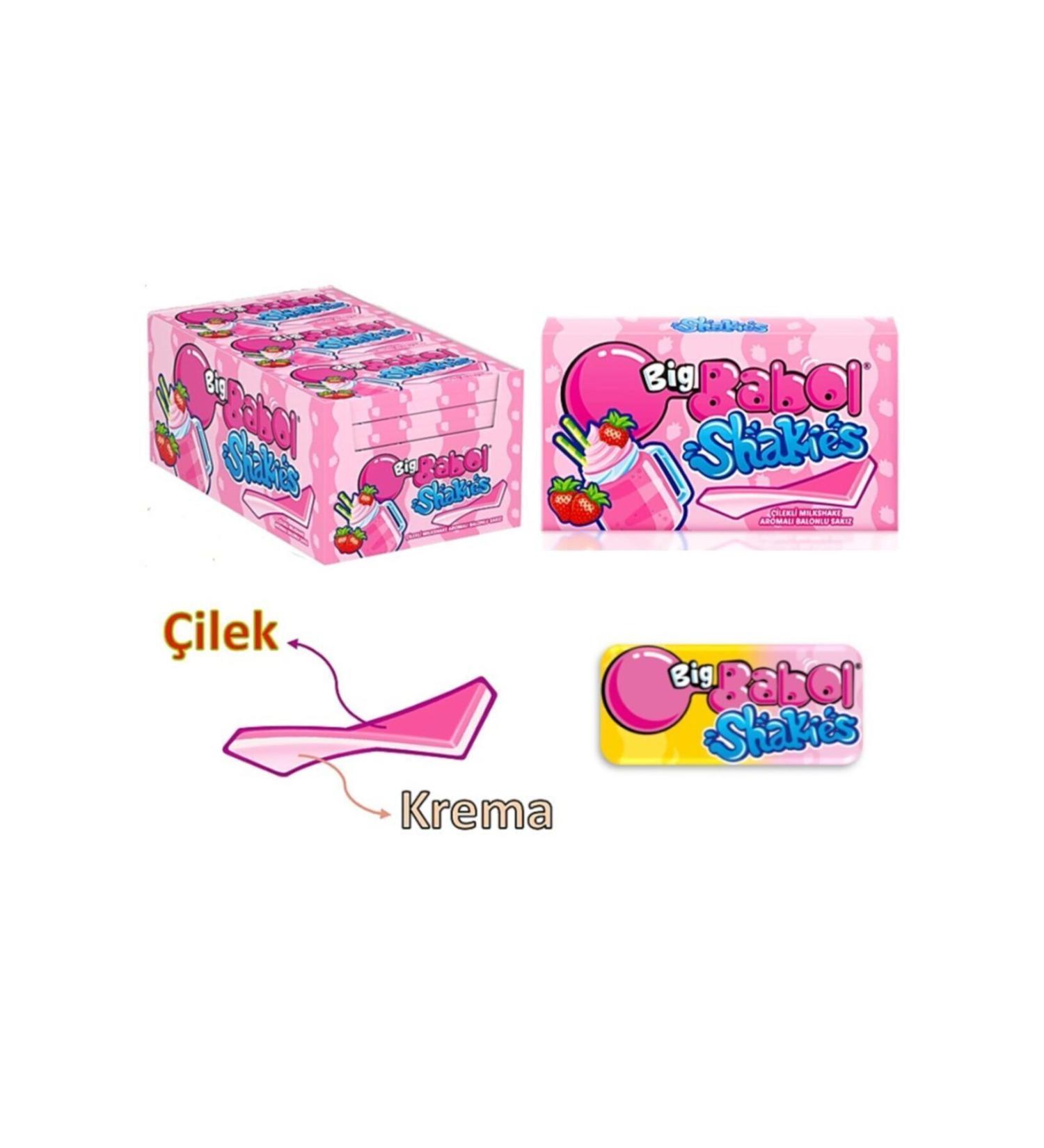 Big Babol Bigbabol Wallet Shaikes Strawberry Gum_18 X 26gr