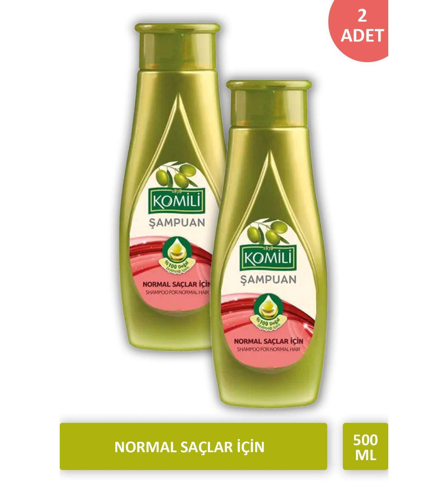 Komili Olive Oil Shampoo for Normal Hair 500 ml X 2 PCS