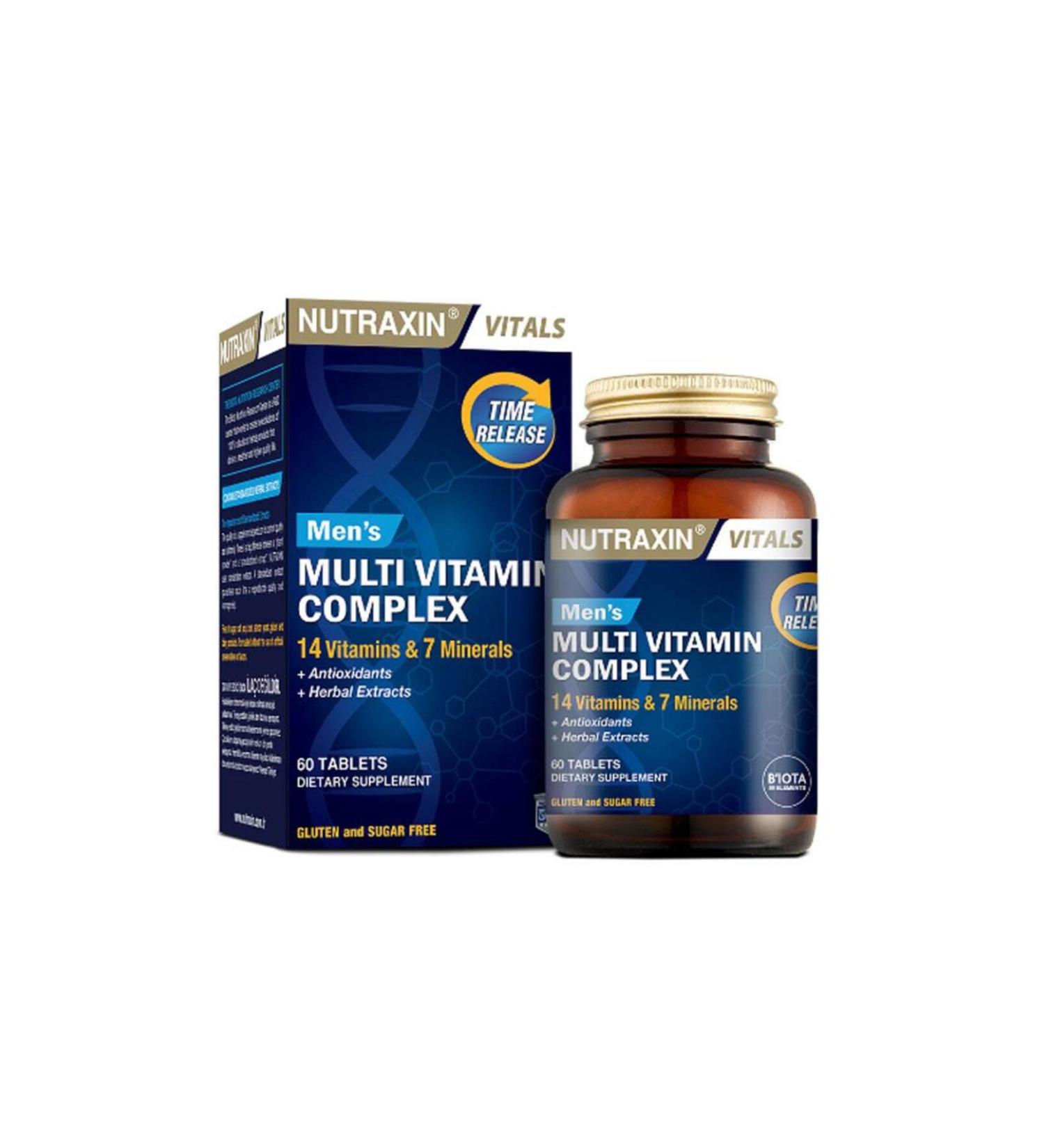 Nutraxin Mens Multi Vitamin Complex 60 Tablets