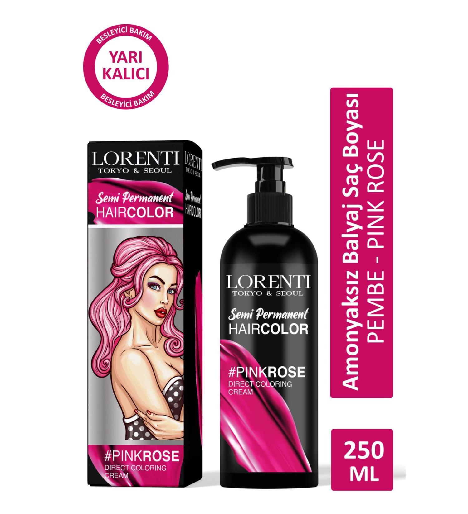 LORENTI Ammonia Free Balayage Color Hair Dye Pink Pink Rose 200 ml